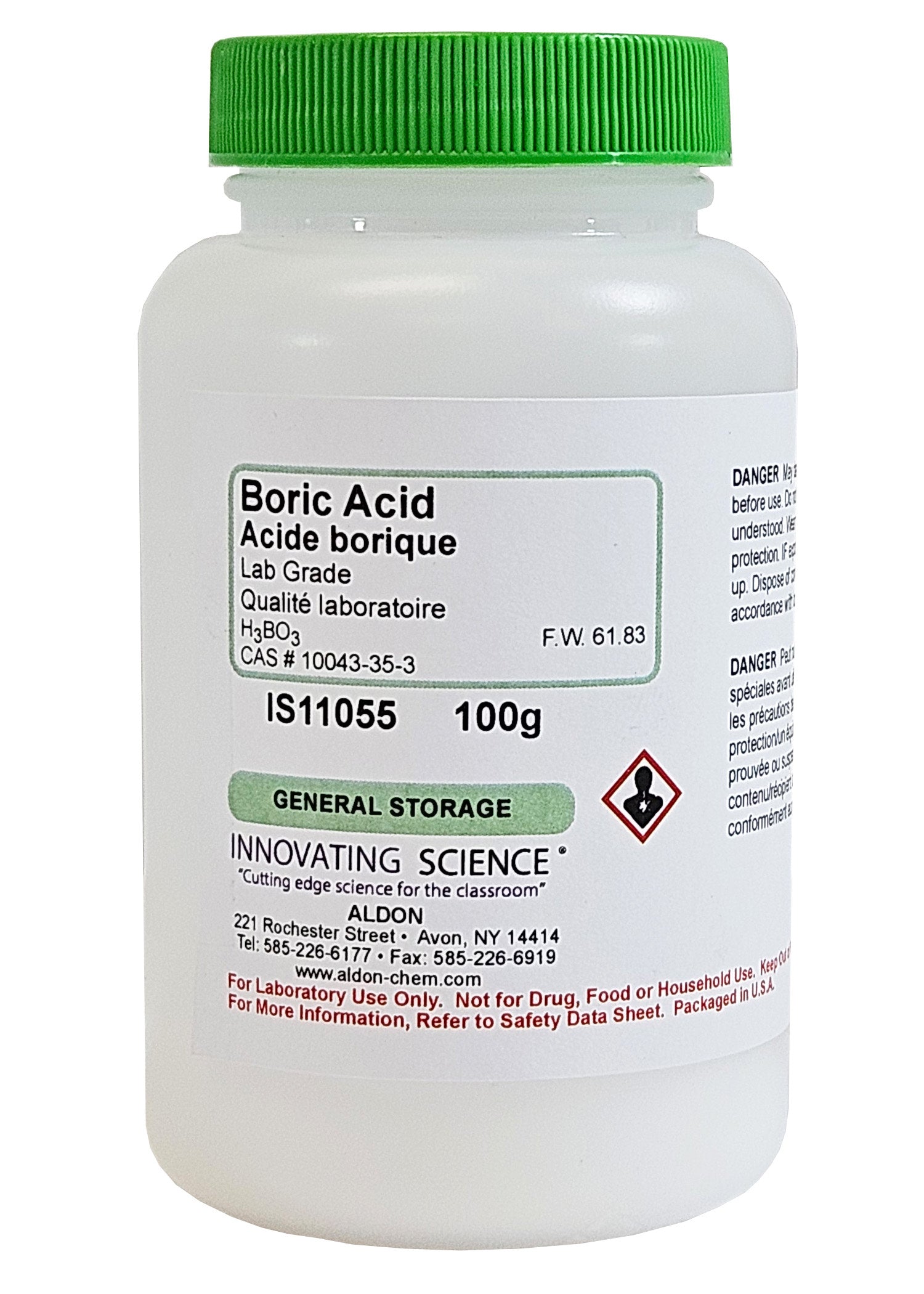 Laboratory Grade Boric Acid Crystals, 100g