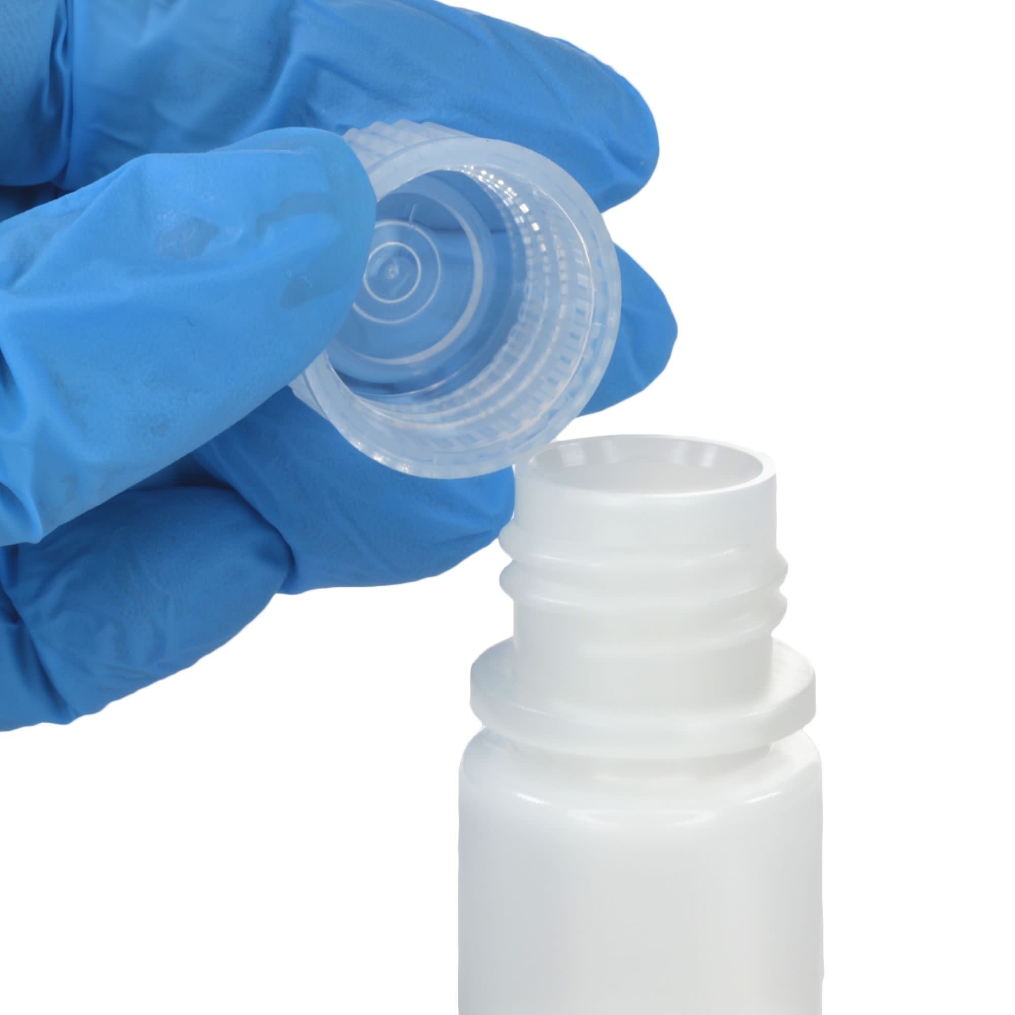 2000-Bulk Pack Translucent Narrow Mouth HDPE Reagent Bottles with PP Caps, 8mL, -100 to 120°C