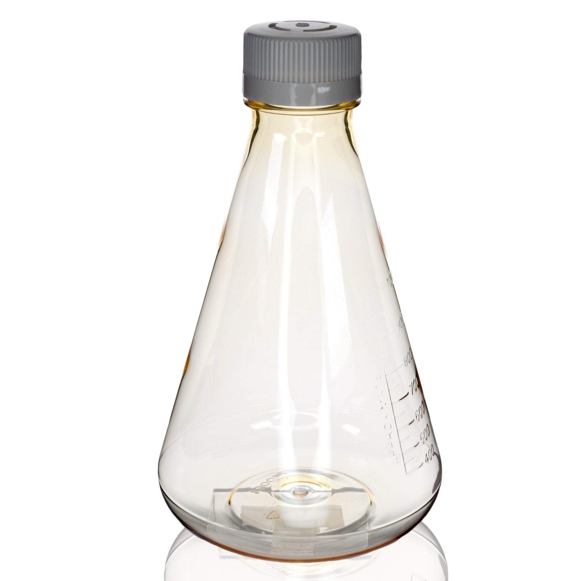 Sterile Vented Flat-Bottom Polycarbonate Erlenmeyer Flask, USP Class VI, 1L