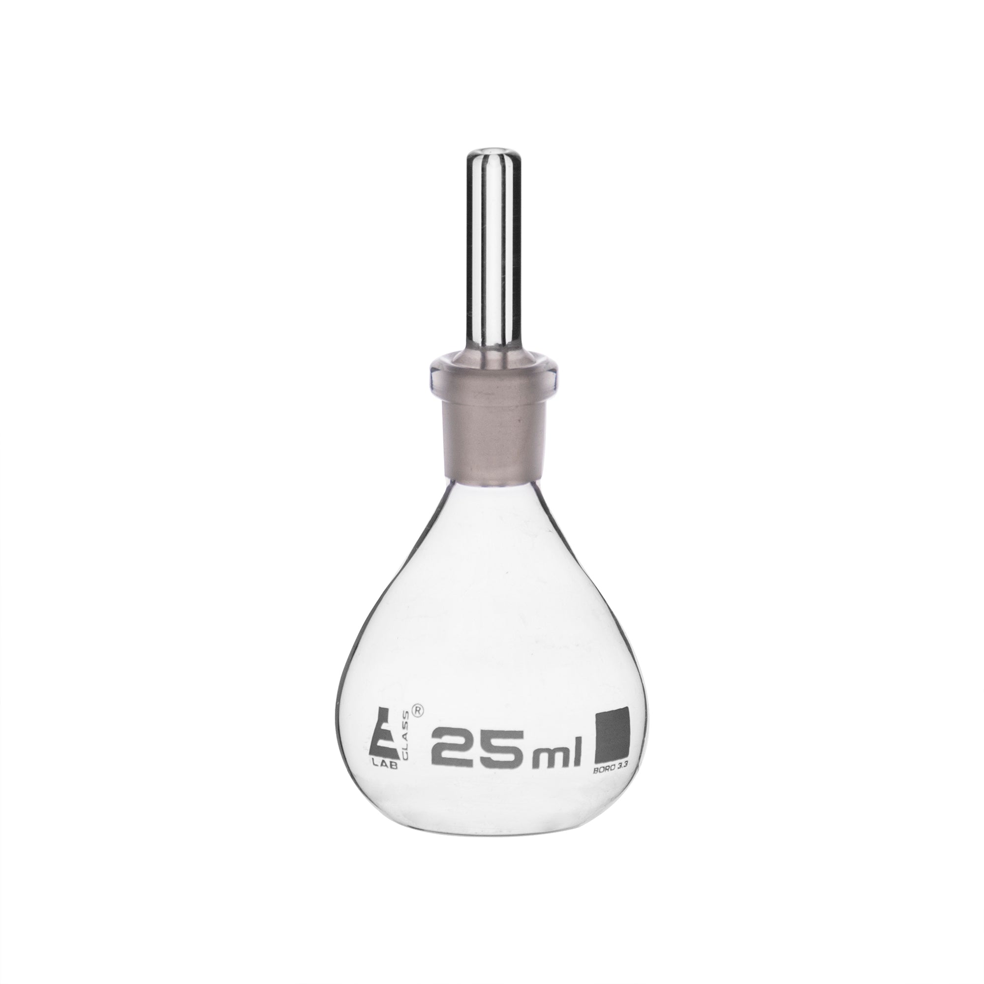 Flat Bottom Borosilicate Glass Specific Gravity Bottle with Perforated Stopper