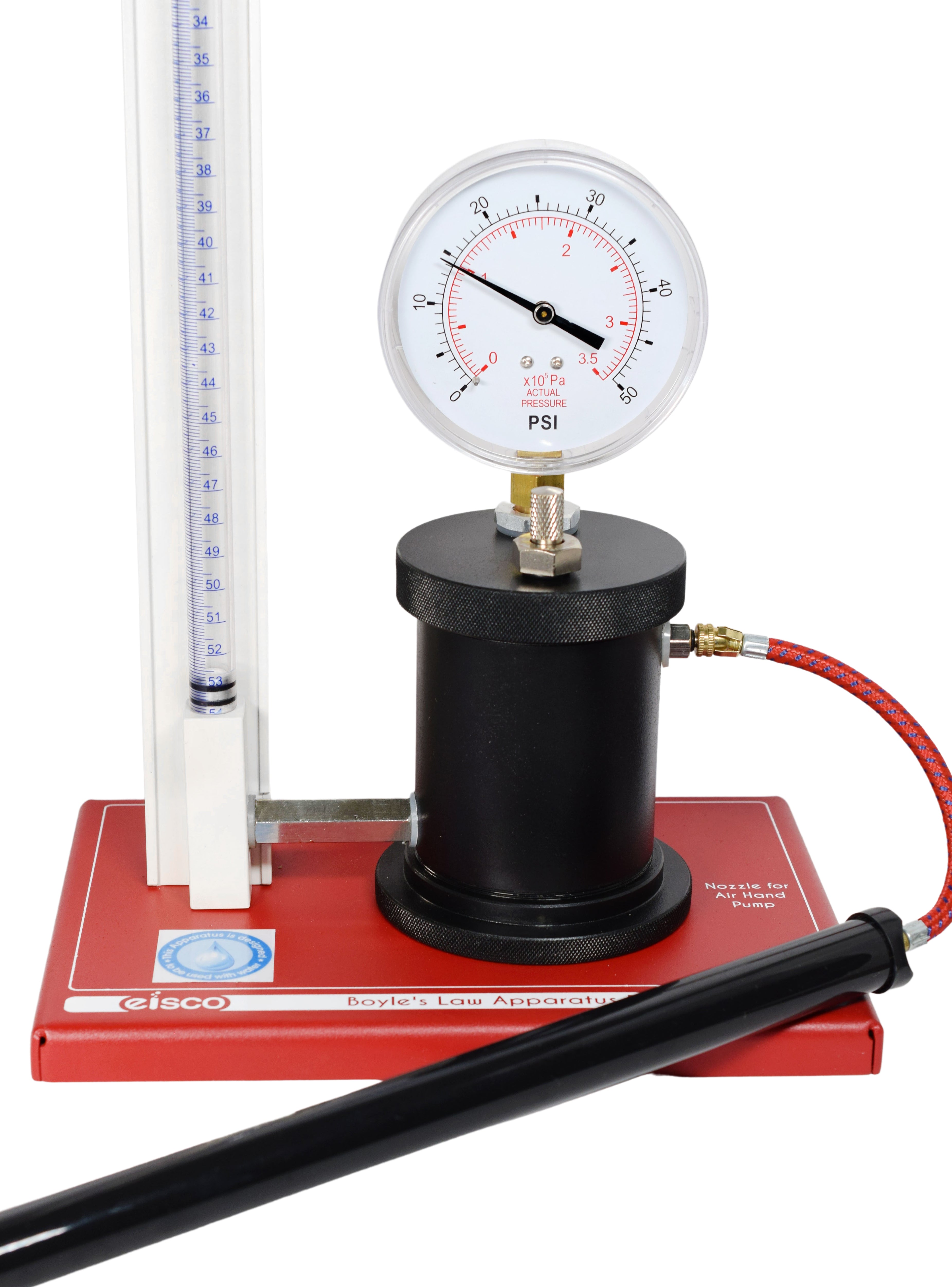 Premium Boyle's Law Apparatus with Pressure Gauge and Hand Pump