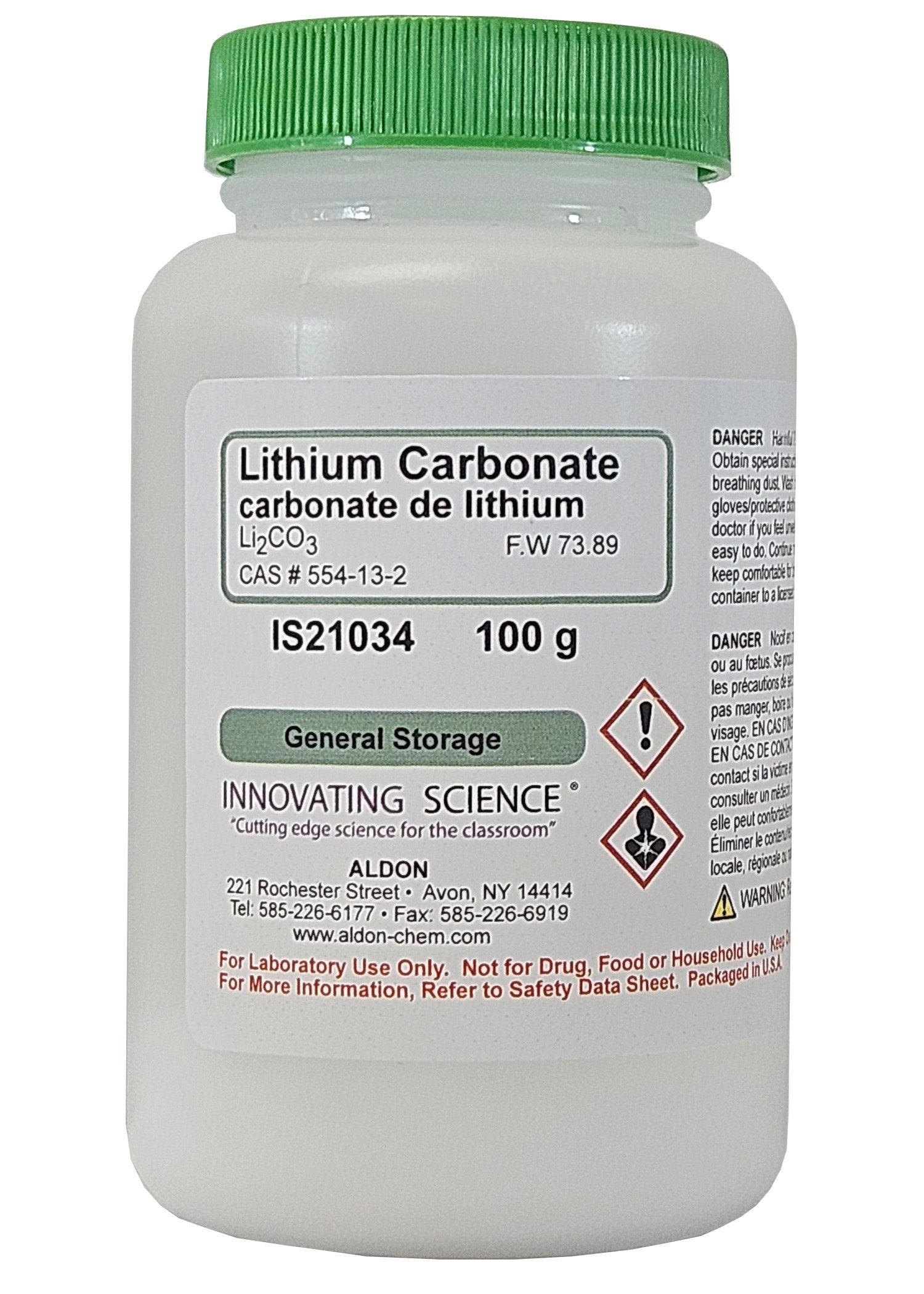 Reagent Grade Lithium Carbonate, 100g