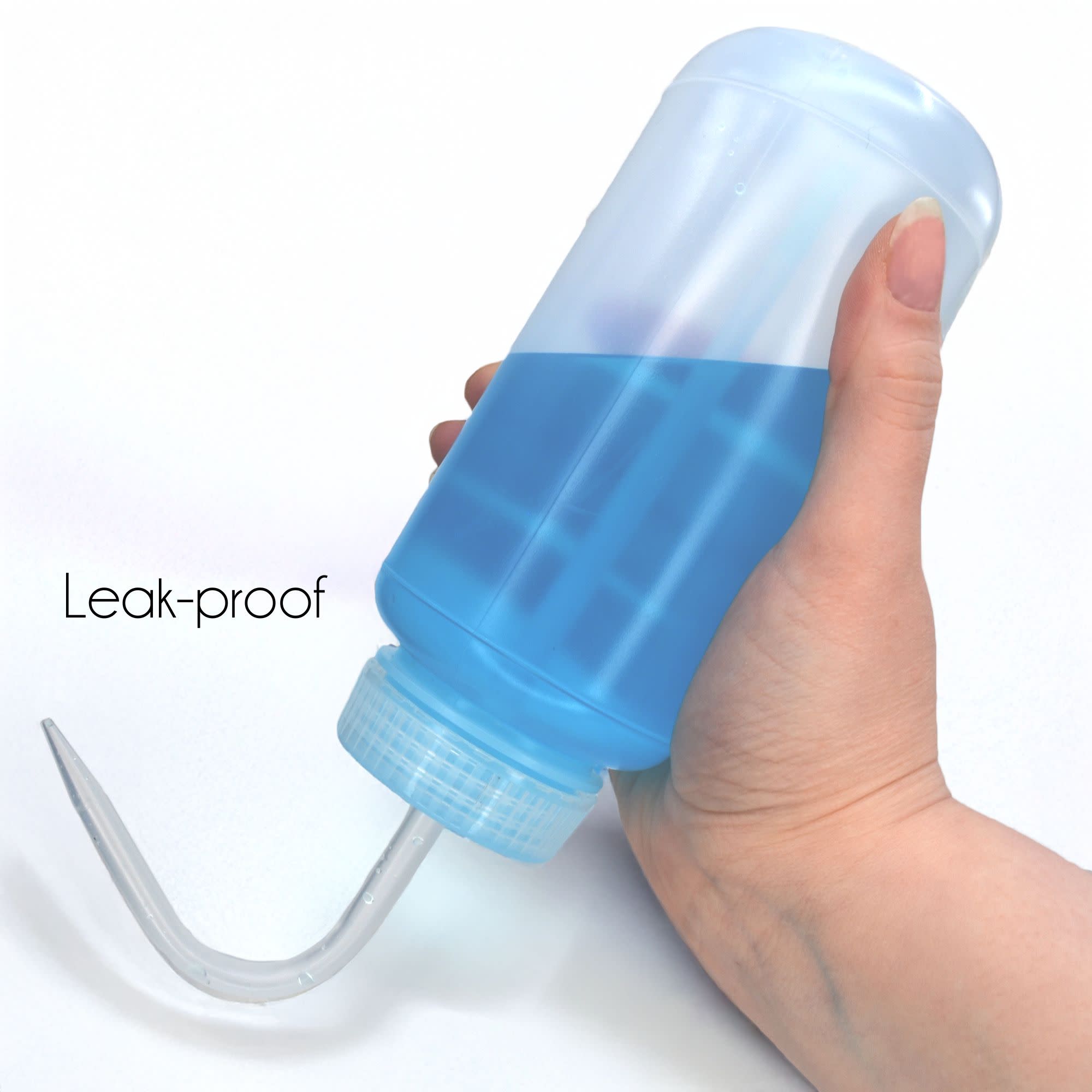 Flexible Leak-Proof Translucent LDPE Wide Mouth Wash Bottle, 500mL