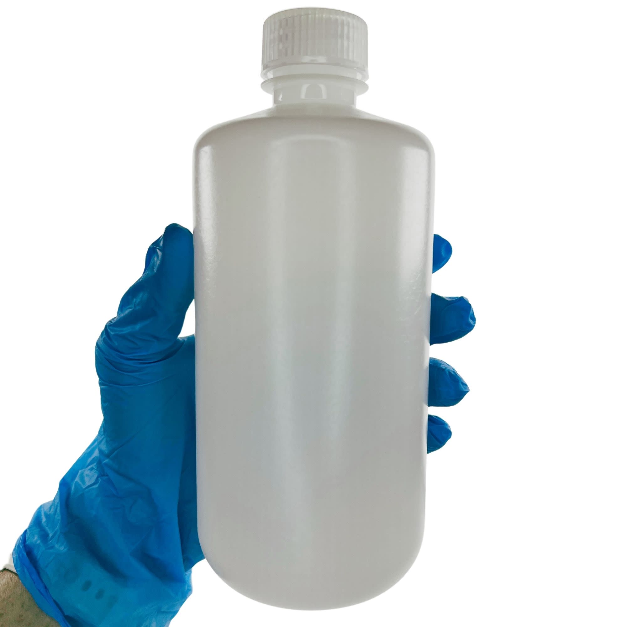 12-Pack Translucent Narrow Mouth HDPE Reagent Bottles with PP Caps, 500mL, -100 to 120°C