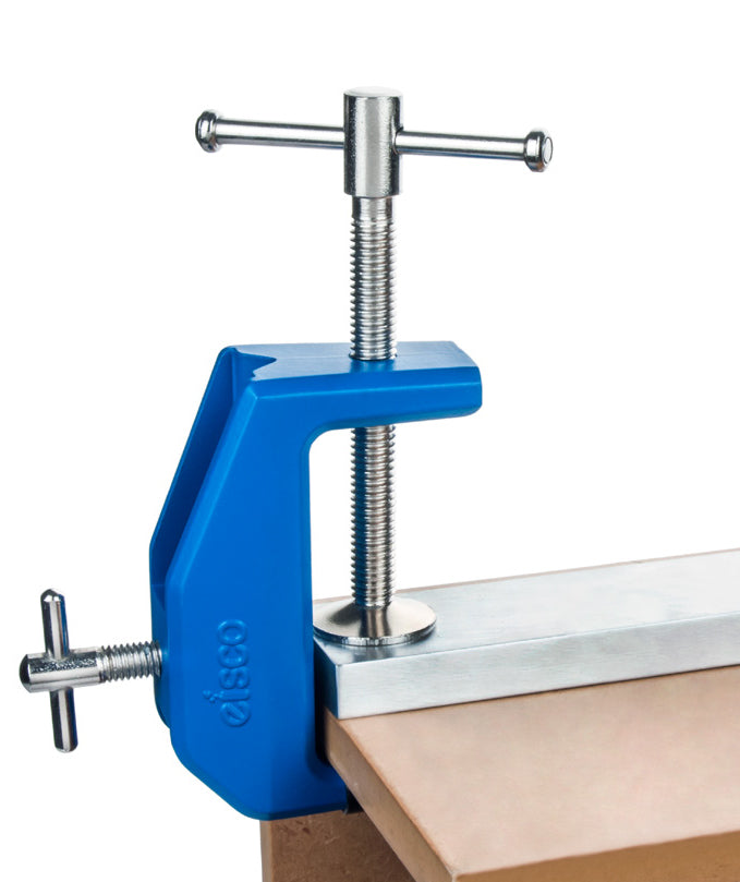 Heavy Duty Multi-Purpose Table Clamp with Vinyl Grip and Built-in Rod Holder, 2.55"