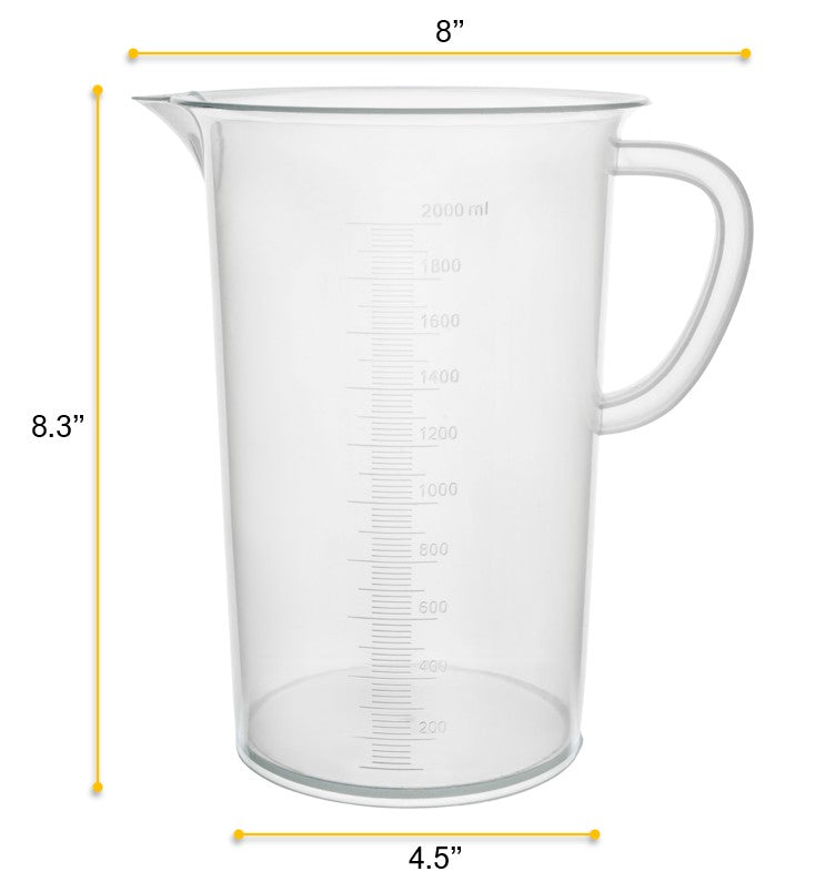Polypropylene Measuring Pitcher, 2000mL