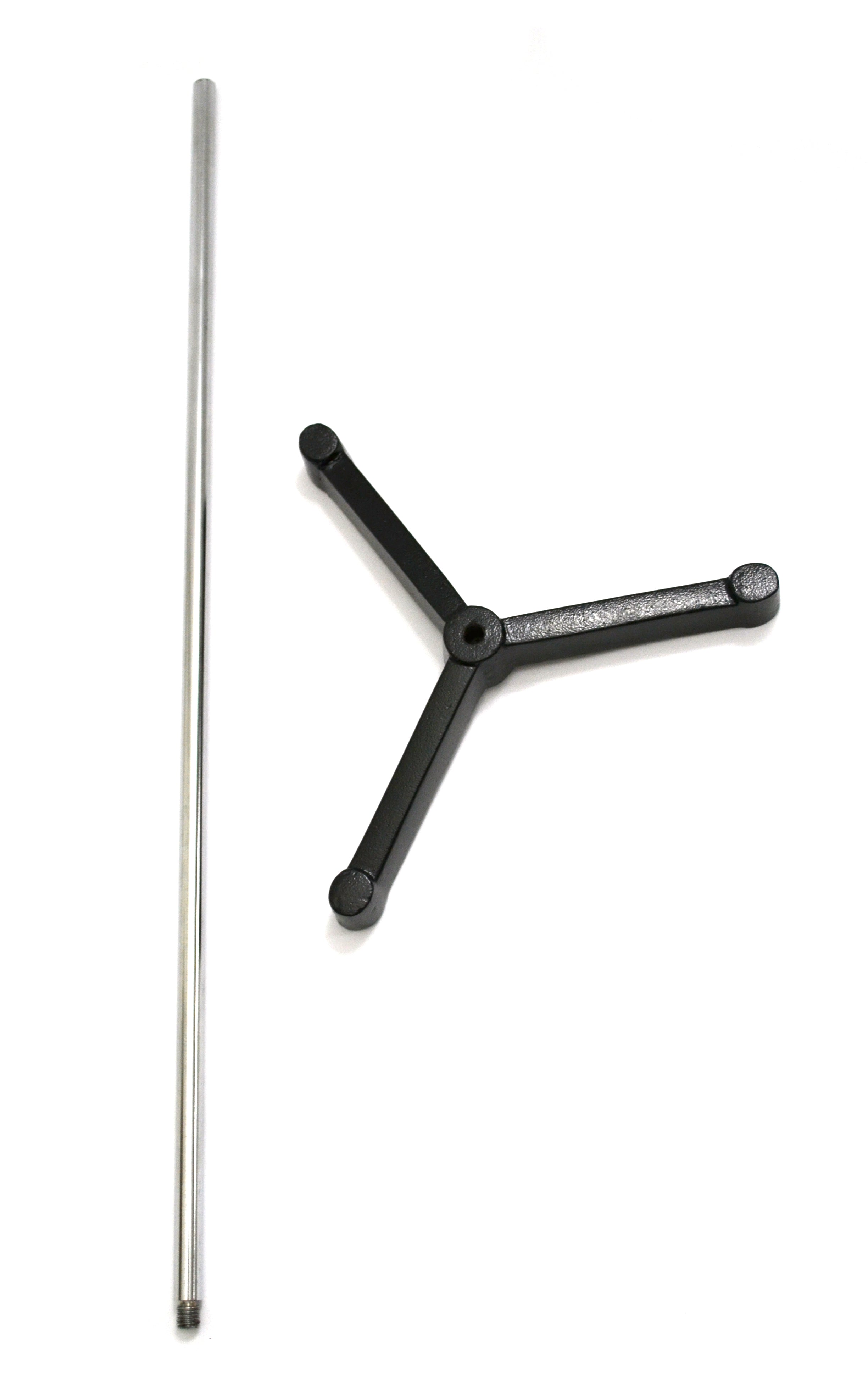 Heavy Duty Triangular Tripod Retort Base and 24" Rod Set, 9 x 9"