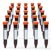 25-Pack Non-Sterile Amber Polypropylene Centrifuge Tubes with Flat Cap, 15mL