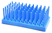 2PK Test Tube Peg Drying Rack - Holds 50 x 16mm Tubes - Plastic