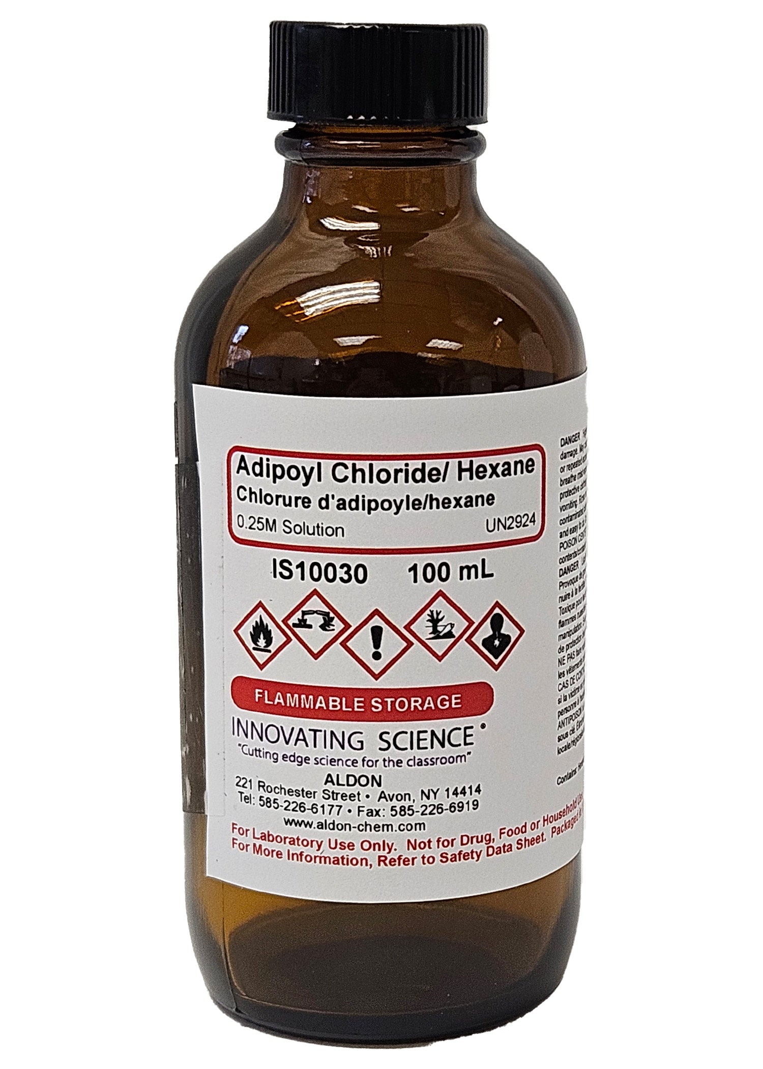 Adipoyl Chloride in Hexane Reagent Solution, 0.25M, 100mL