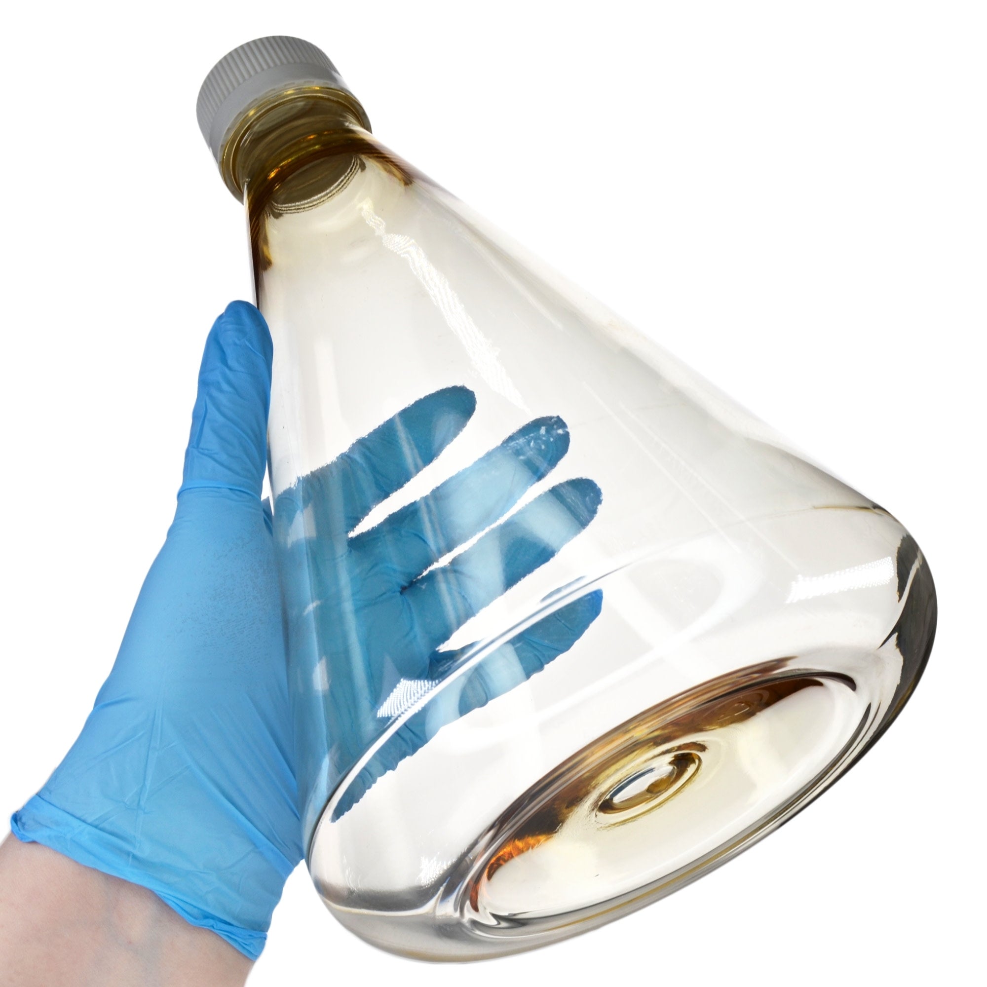 Sterile Vented Flat-Bottom Polycarbonate Erlenmeyer Flask, USP Class VI, 2L