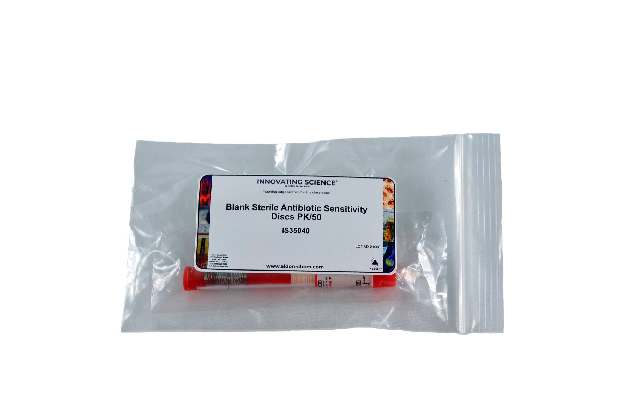 Blank Sterile Antibiotic Sensitivity Discs, 6mm, 50-Count