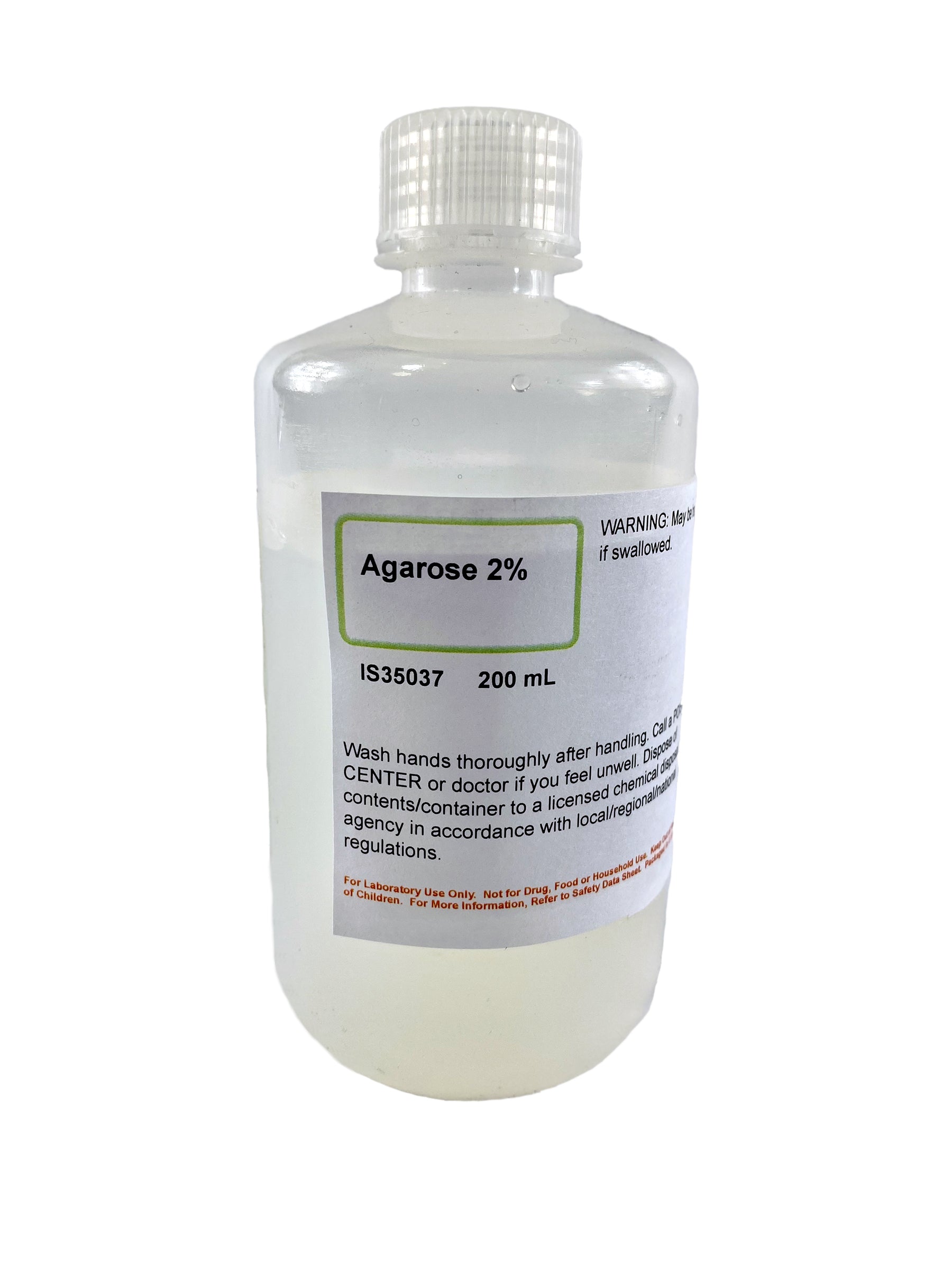Reagent Grade Prepared Agarose, 2%, 200mL