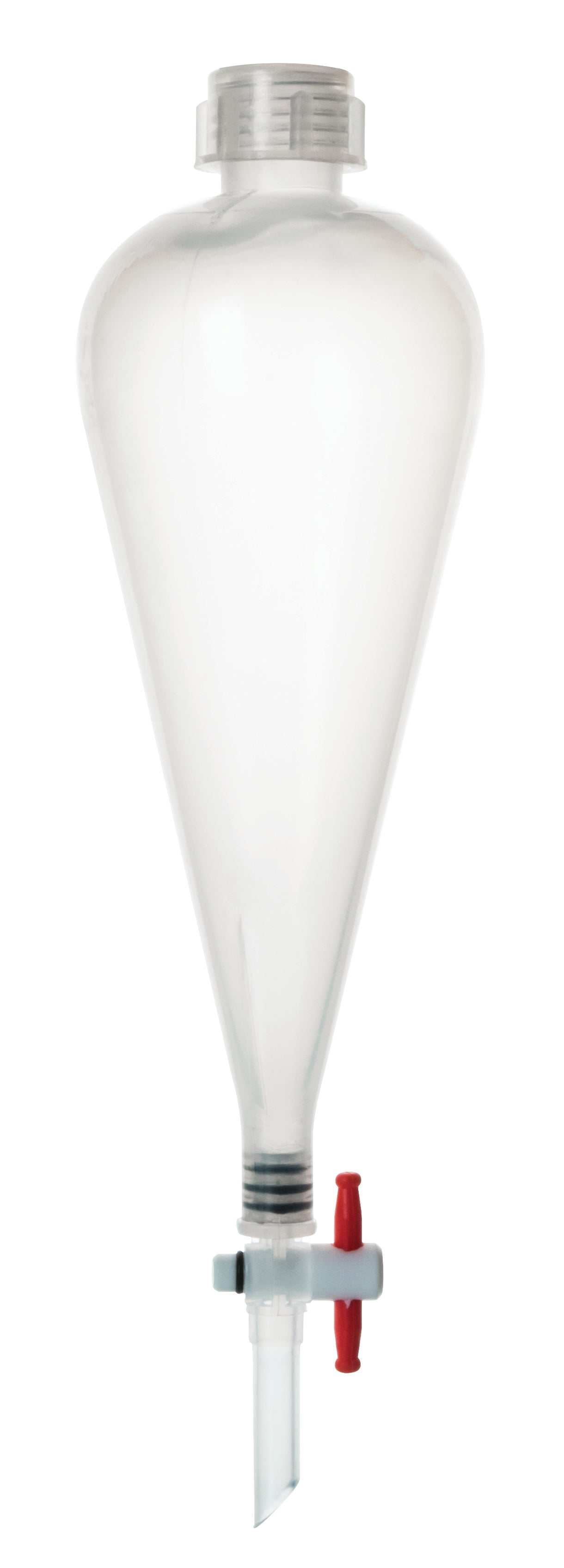 Polypropylene Separating Funnel with PTFE Plug and Screw Cap