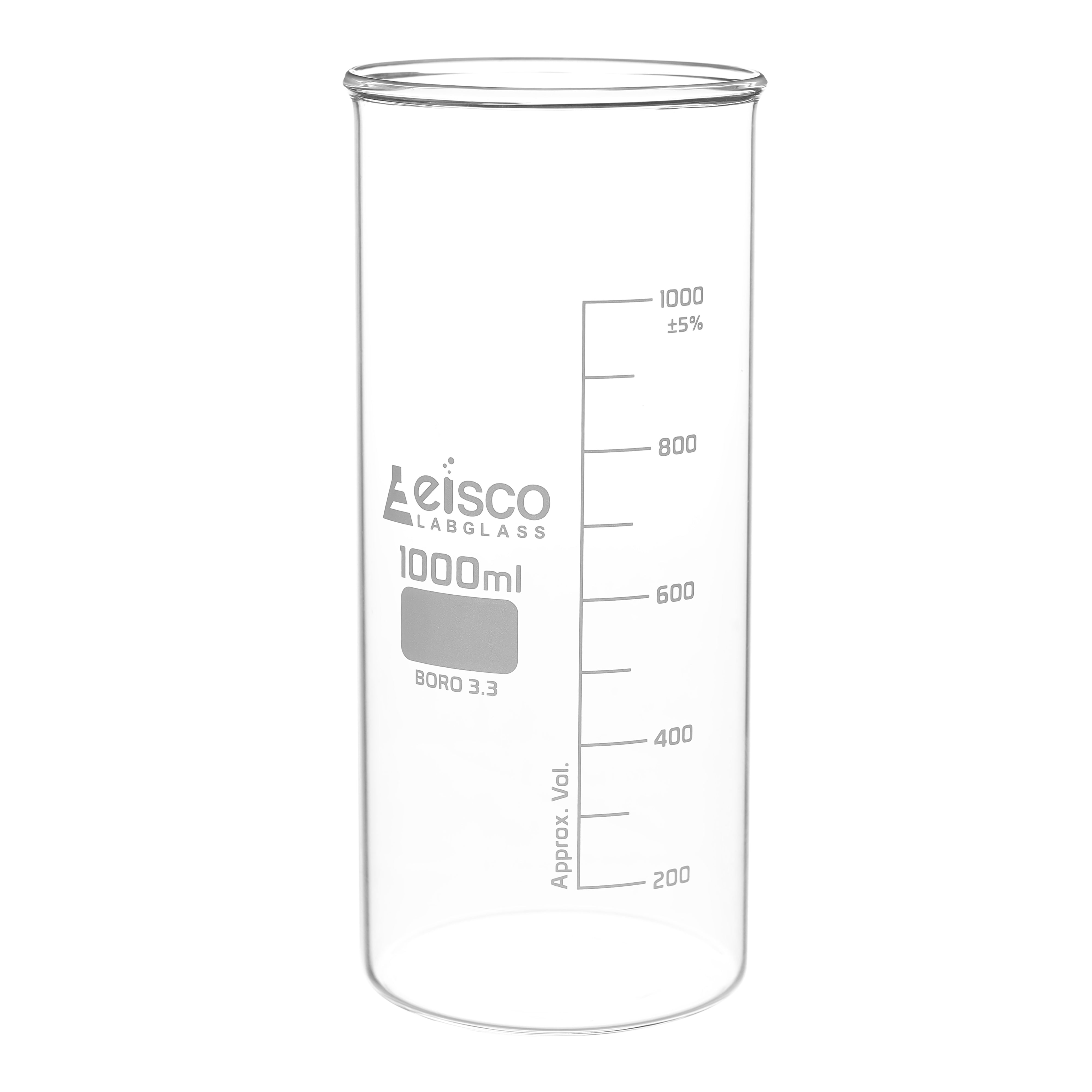 Tall Form Berzelius Borosilicate Glass Beaker, Graduated