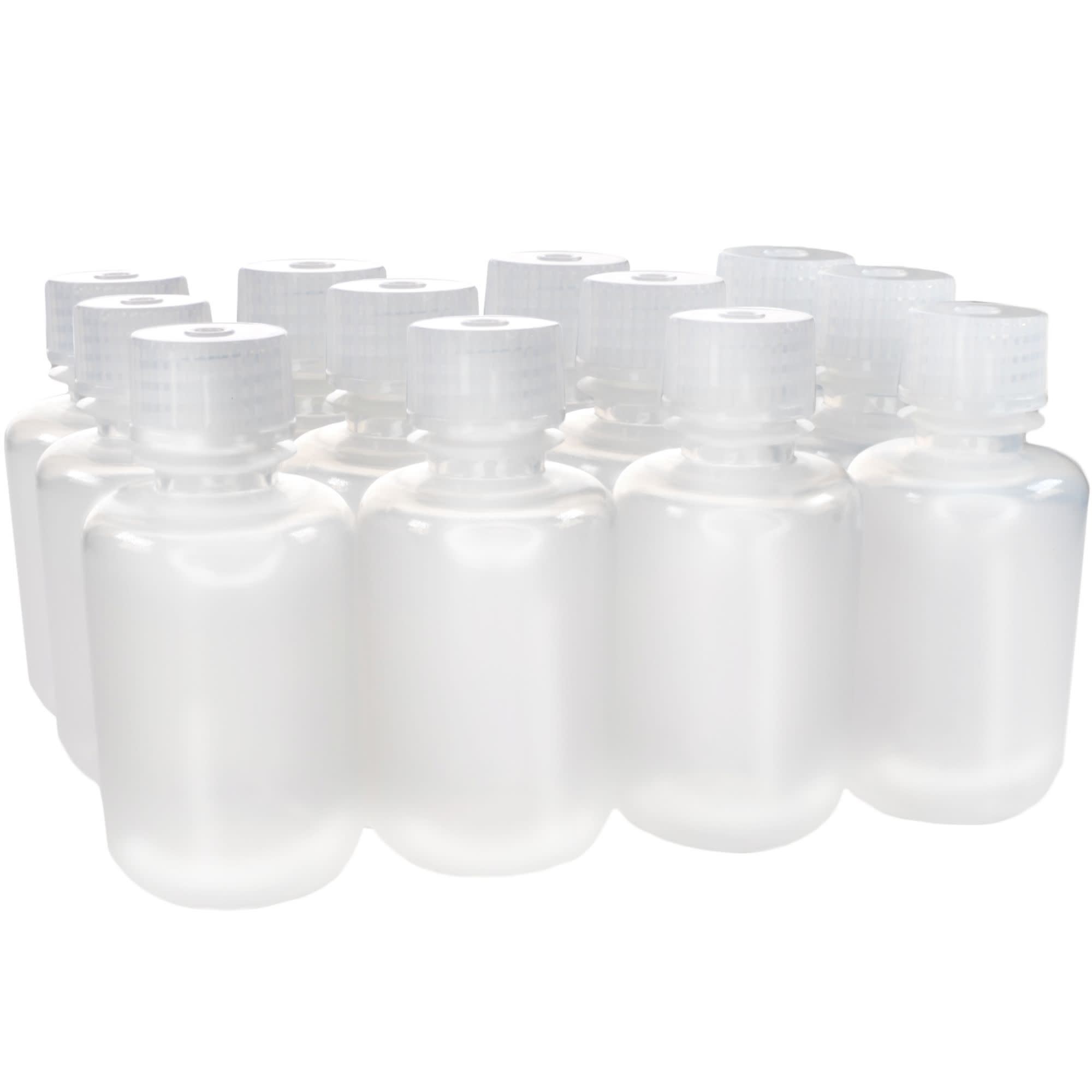 Narrow Mouth Polypropylene Reagent Bottle, Autoclavable Leak-Proof, 12-Pack