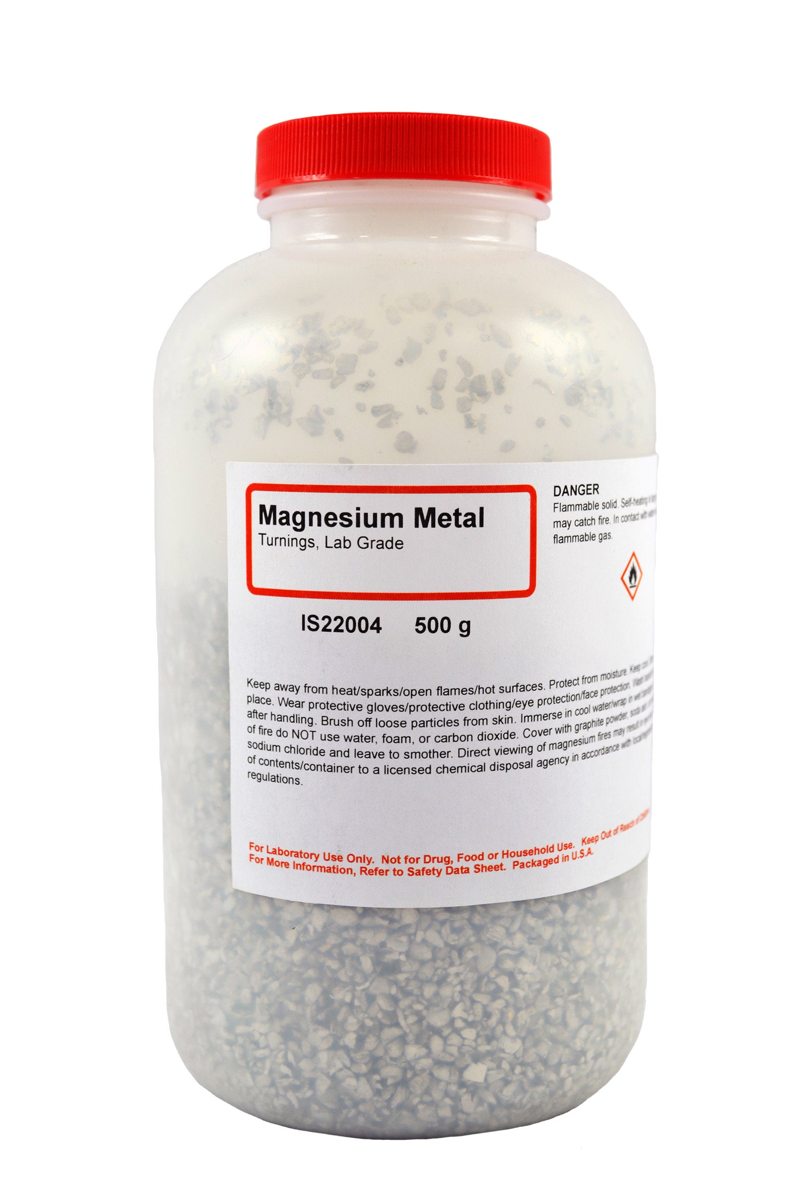 Laboratory Grade Magnesium Metal Turnings, 500g
