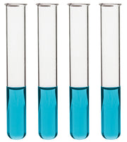48PK Test Tubes, 12mL, 16x100mm - Rimmed - Light Wall, 1.2mm Thick - Borosilicate 3.3 Glass
