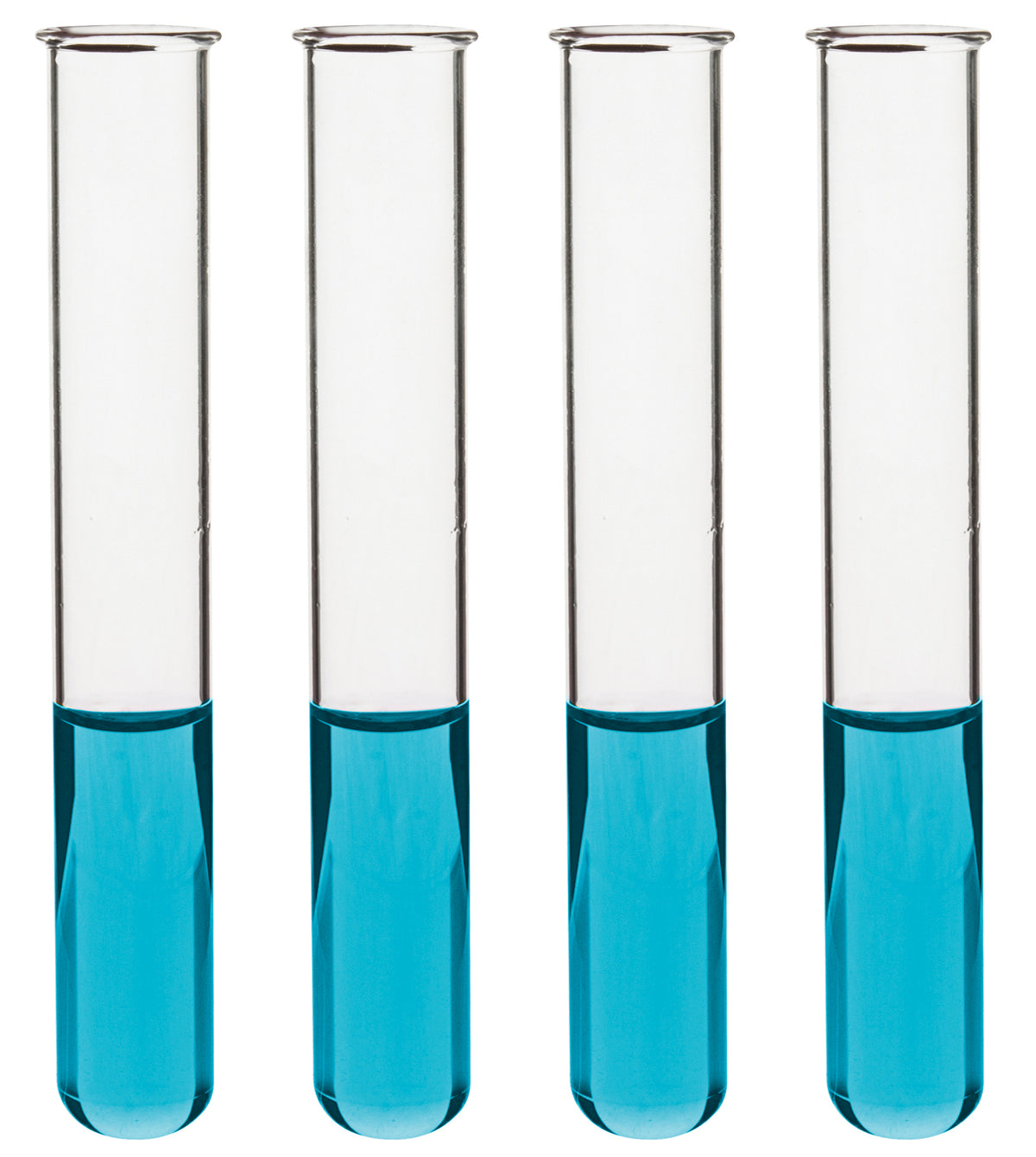 48PK Test Tubes, 12mL, 16x100mm - Rimmed - Light Wall, 1.2mm Thick - Borosilicate 3.3 Glass