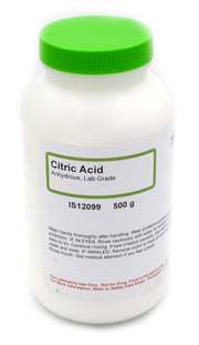 Laboratory Grade Anhydrous Citric Acid, 500g