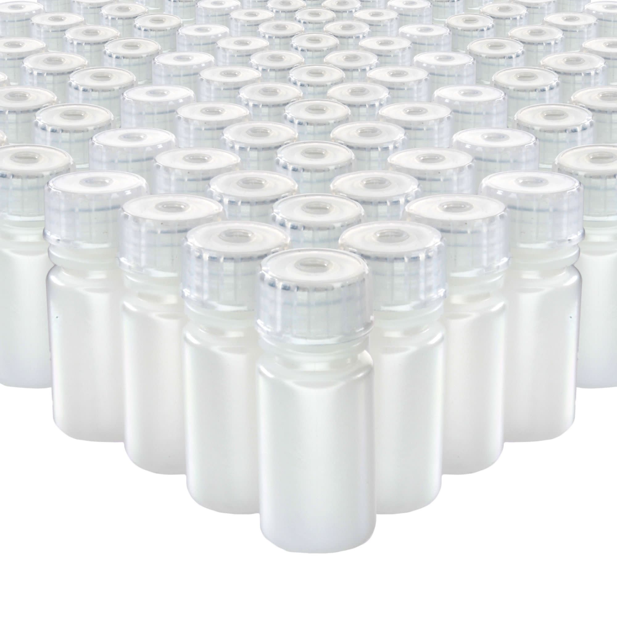 2000-Bulk Pack Translucent Narrow Mouth HDPE Reagent Bottles with PP Caps, 4mL, -100 to 120°C