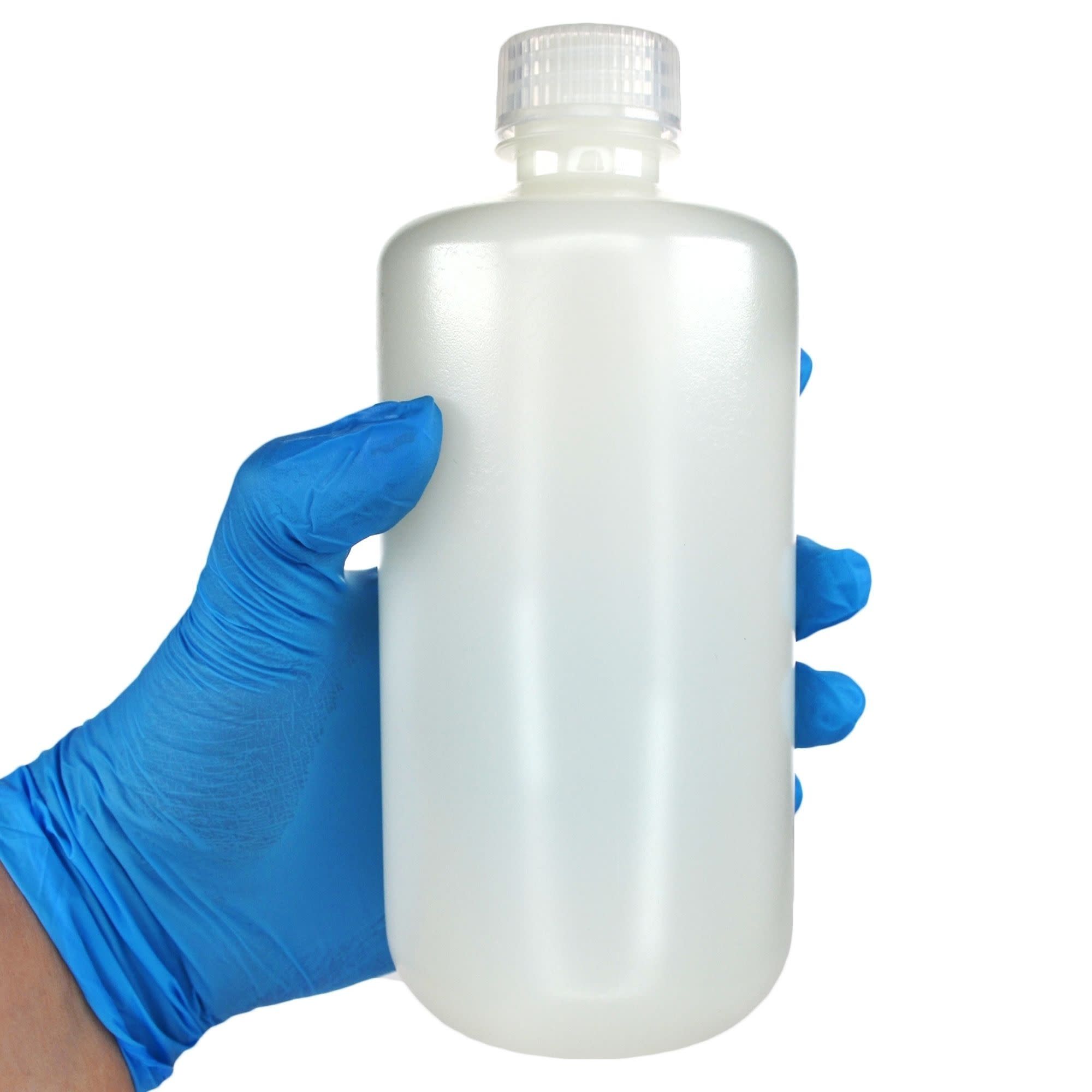125-Bulk Pack Translucent Narrow Mouth HDPE Reagent Bottles with PP Caps, 500mL, -100 to 120°C