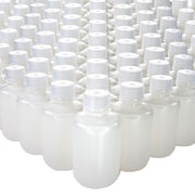 500-Bulk Pack Translucent Narrow Mouth HDPE Reagent Bottles with PP Caps, 125mL, -100 to 120°C