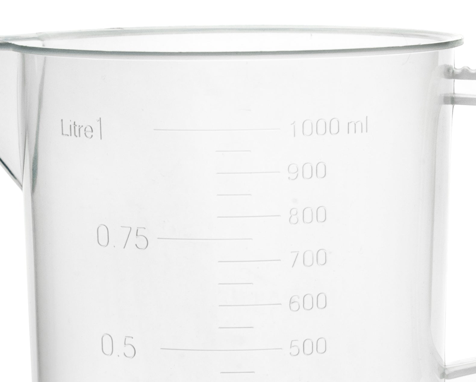 Short Form Polypropylene Measuring Pitcher, 1000mL, Euro Design