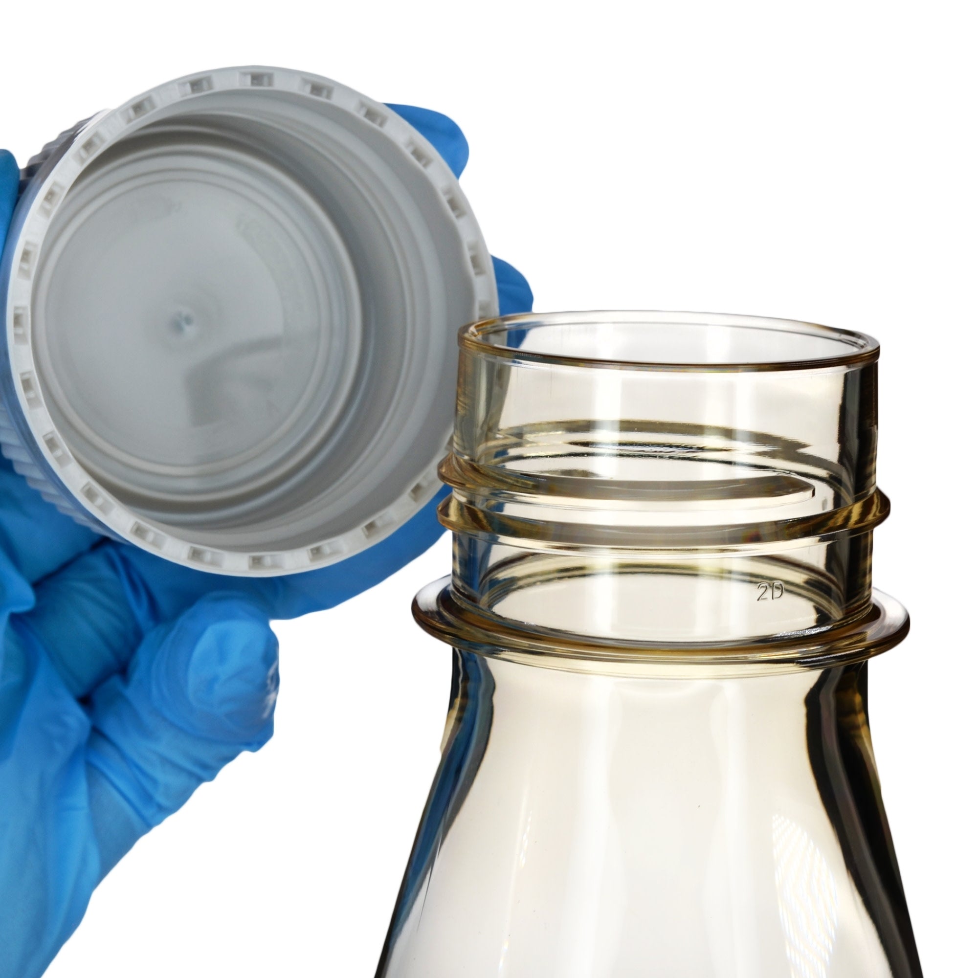 Sterile Non-Vented Baffled-Bottom Polycarbonate Erlenmeyer Flask, USP Class VI, 500mL