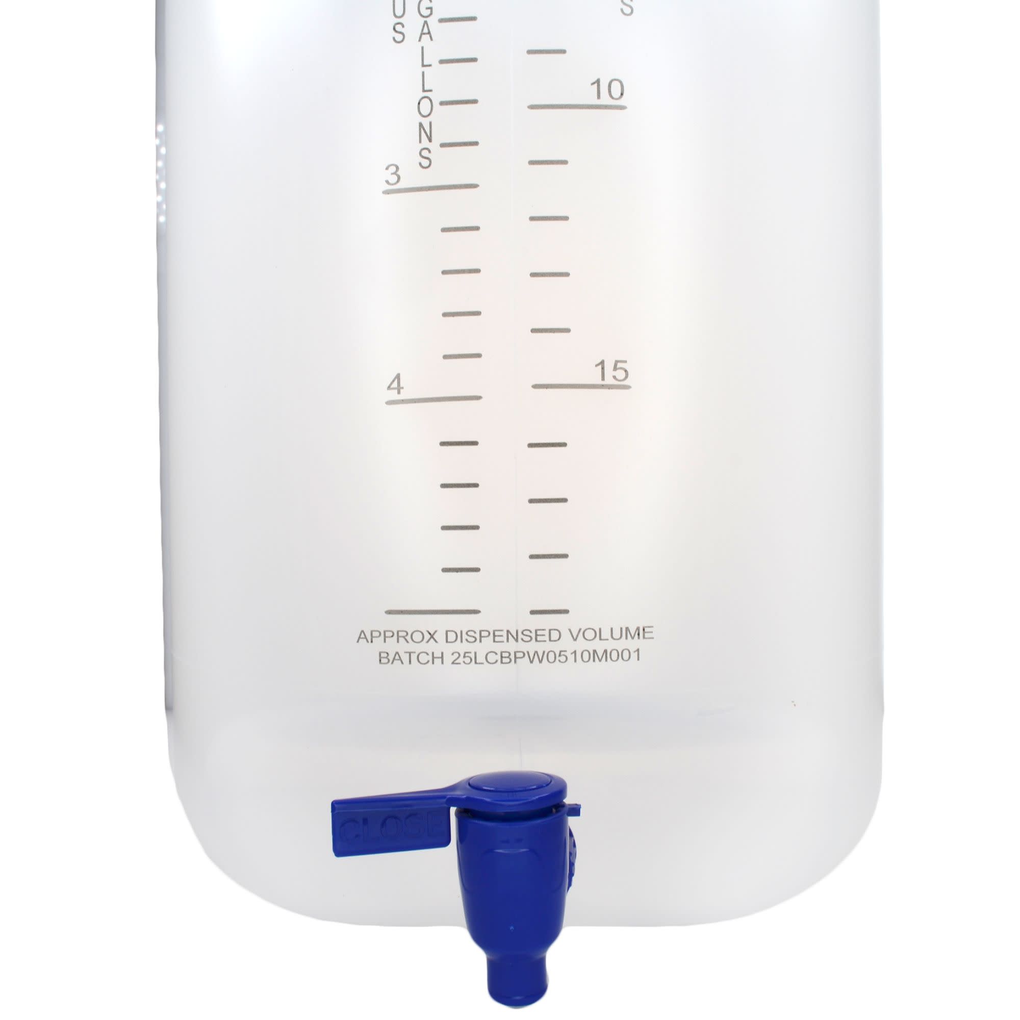 Autoclavable Polypropylene Carboy with Silicone-Lined Cap and Spigot, 25L, 0-135°C