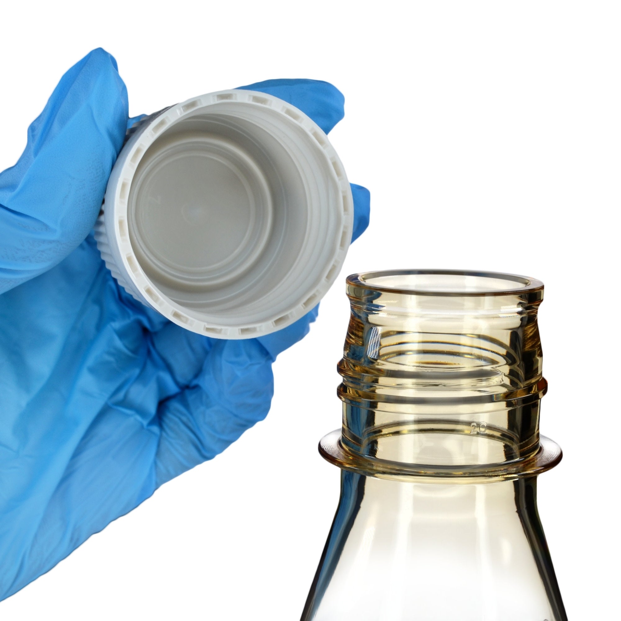 Sterile Non-Vented Baffled-Bottom Polycarbonate Erlenmeyer Flask, USP Class VI, 250mL