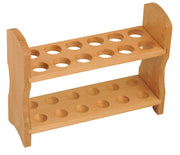 12-Tube Wooden Test Tube Rack, 9" Wide, for 20mm Tubes