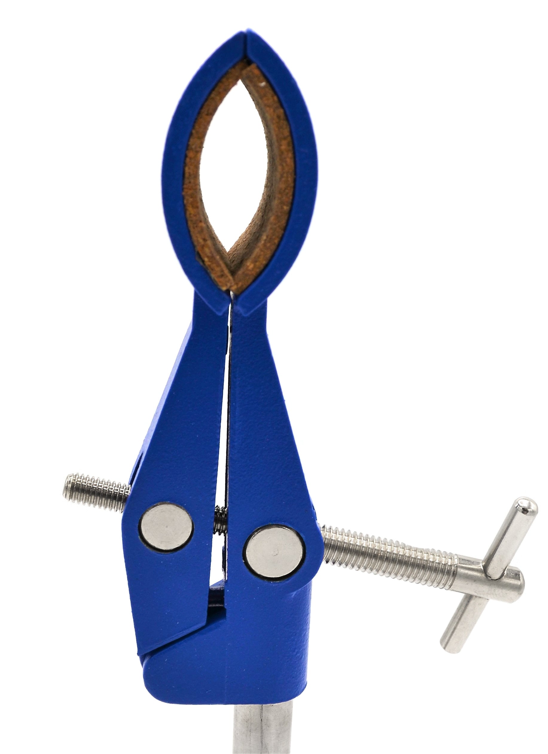 2-Prong Cork-Lined Burette/Flask/Beaker Clamp with Swivel Boss Head, 4.3" Max