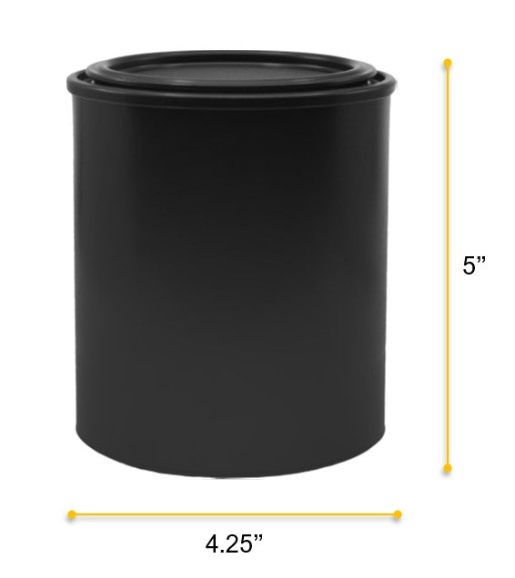 Black Polypropylene Paint Cans, 1 Quart, Recycled, 3-Pack