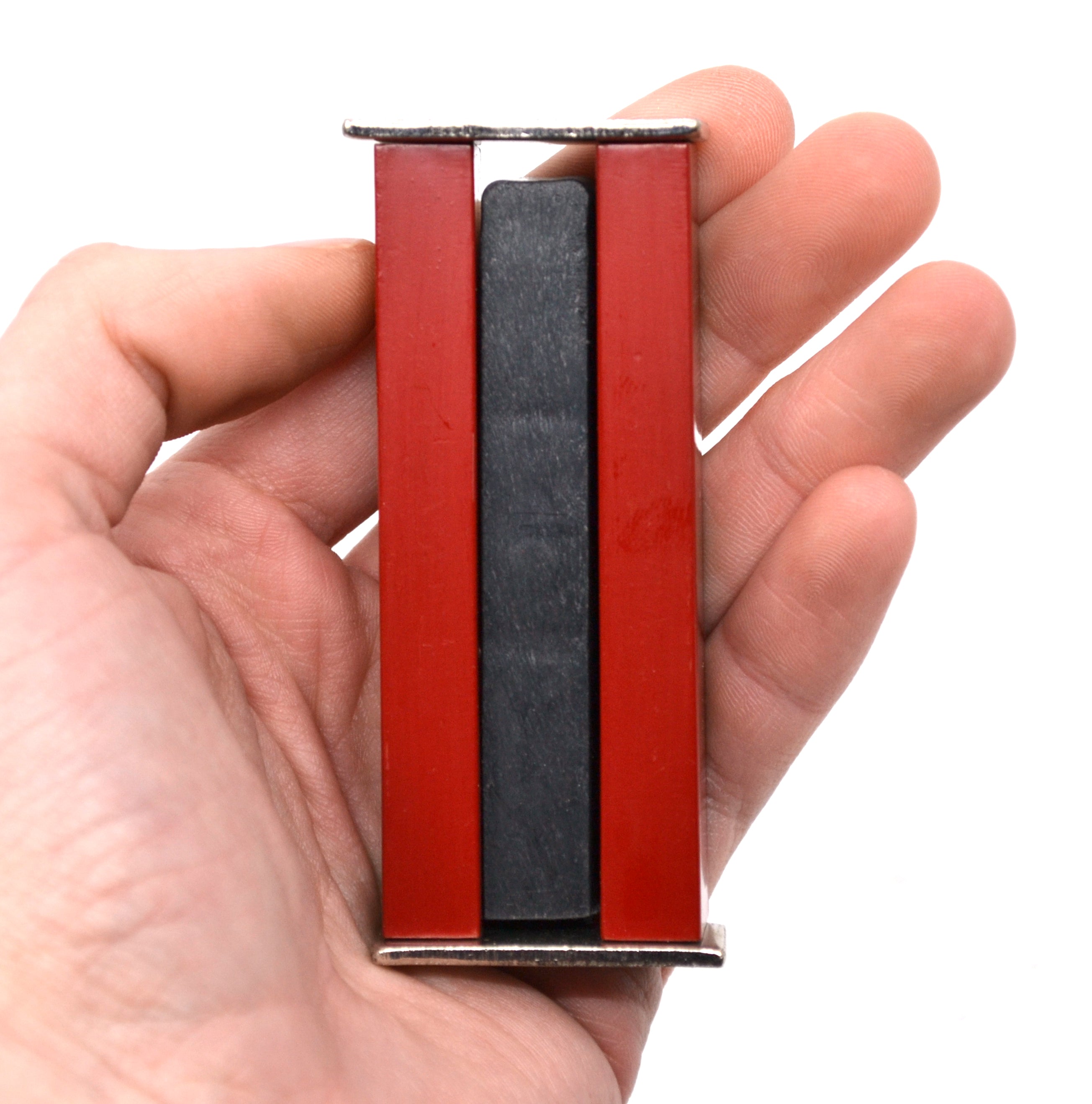 Alnico Bar Magnet Pair with Keeper, 75 x 15mm