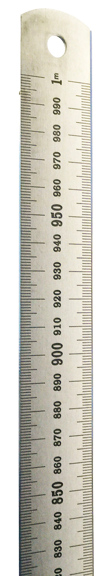 1m Stainless Steel Ruler with Stamped Graduations