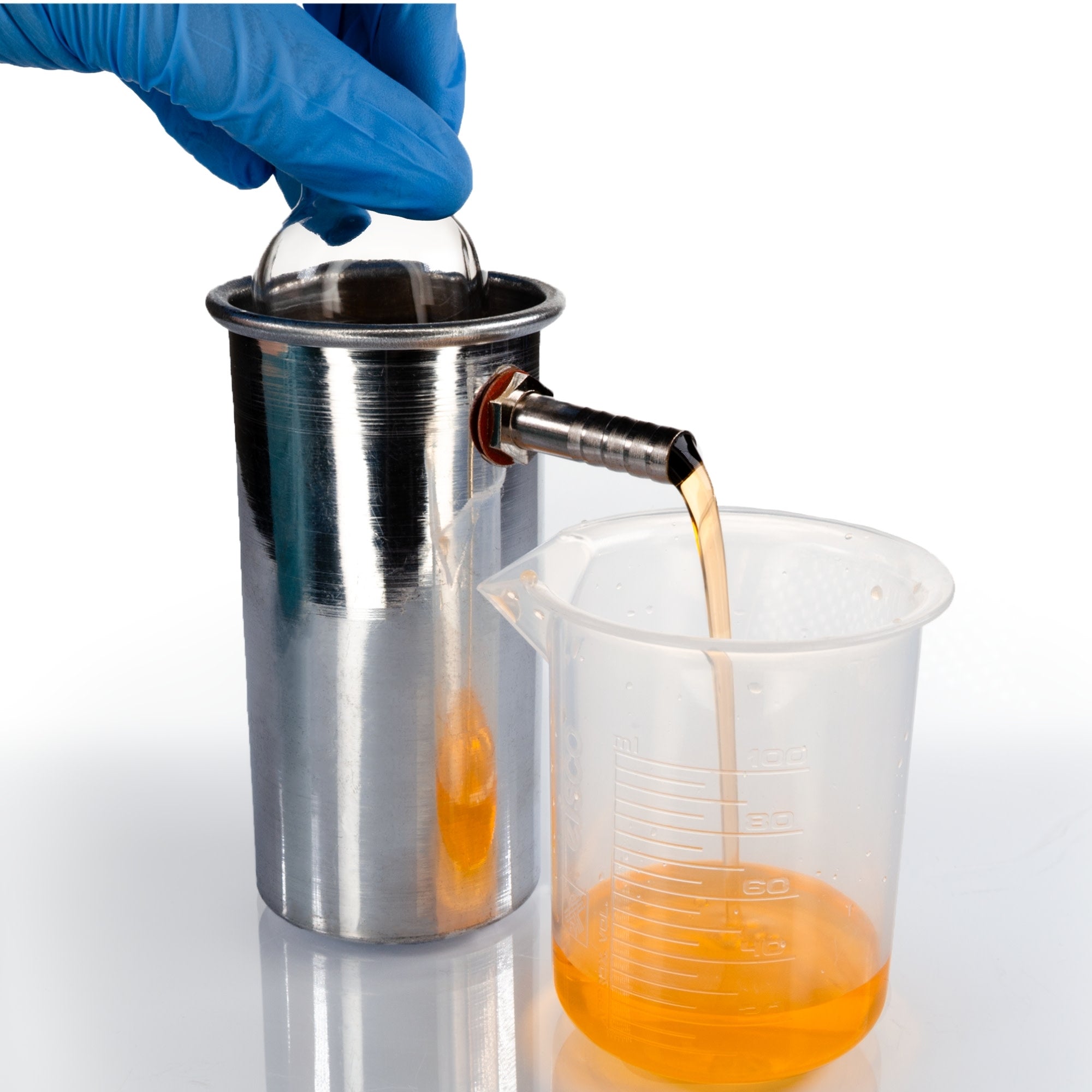 4" Aluminum Overflow Can with Angled Spout