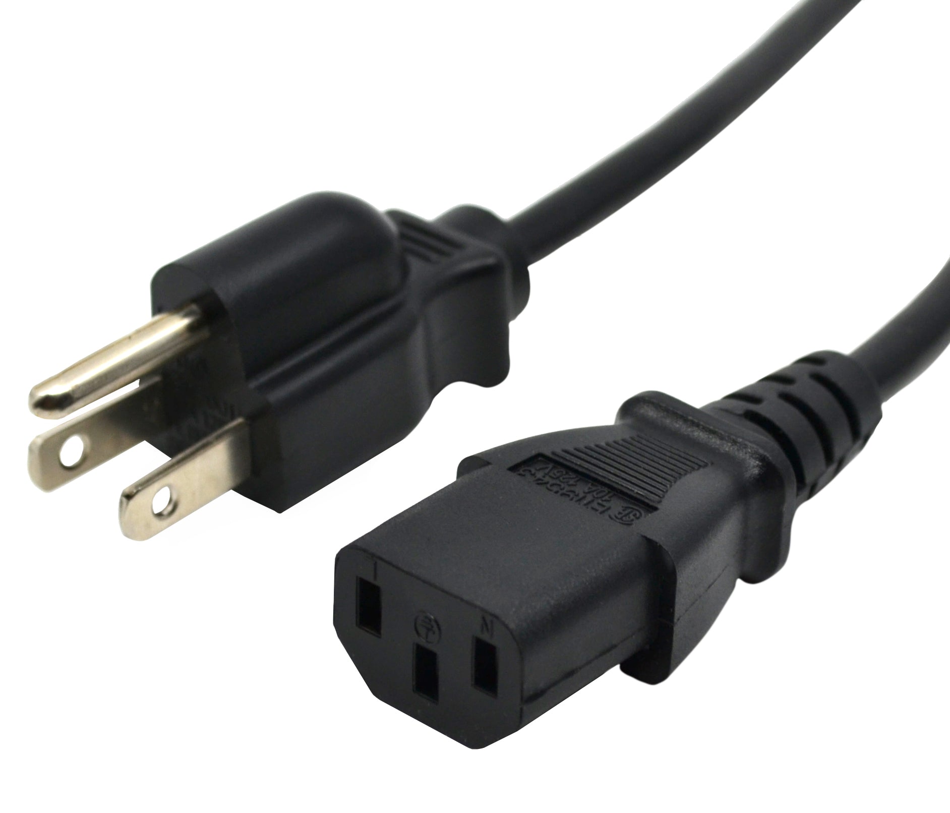 Universal 3-Prong Power Cord, 125V, 2m