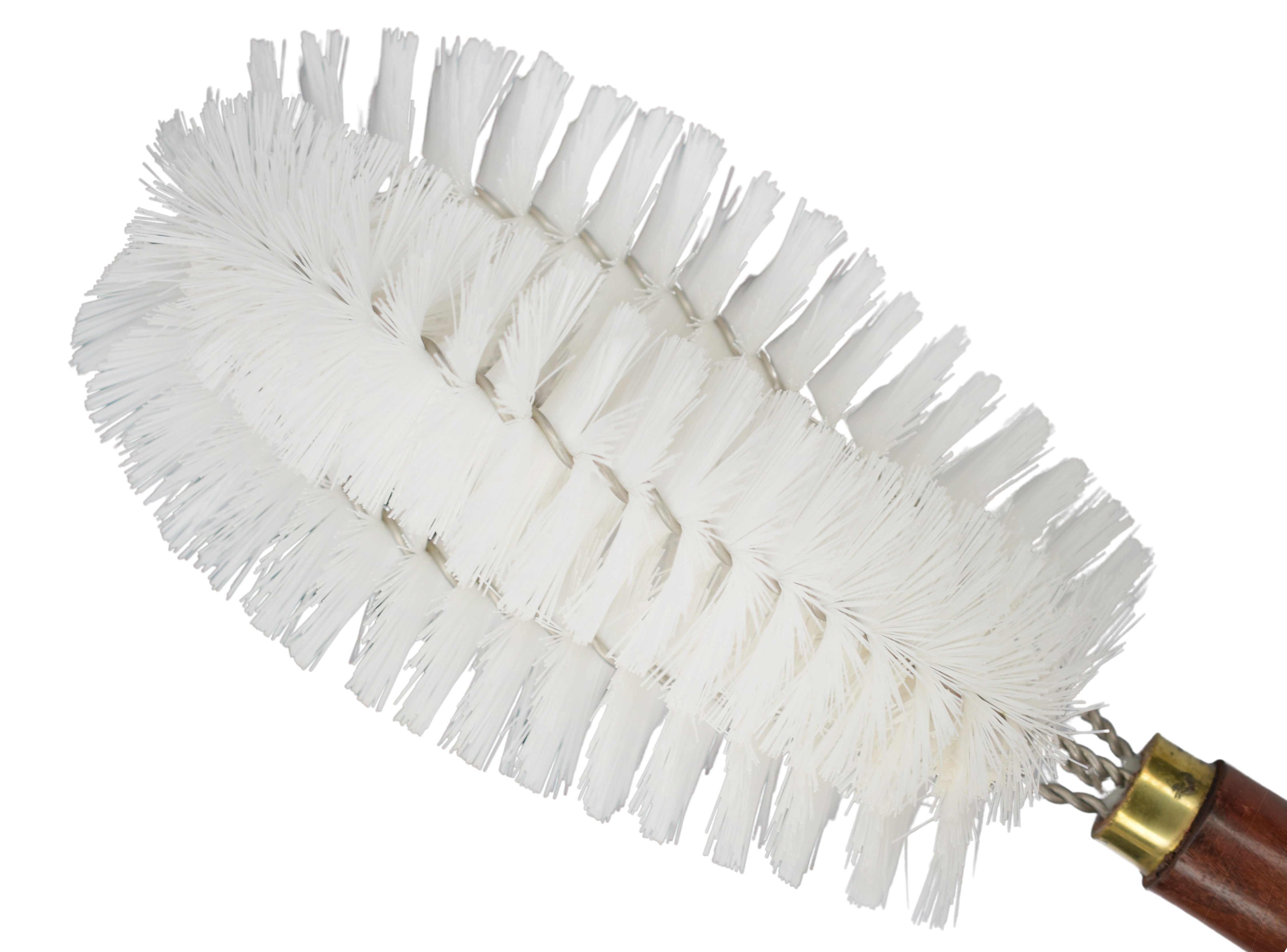 13.5" Nylon Bristle Cleaning Brush with Wooden Handle for up to 4" Glassware