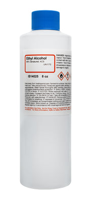 Denatured Ethyl Alcohol, 95%, 8oz, ACS Reagent Grade