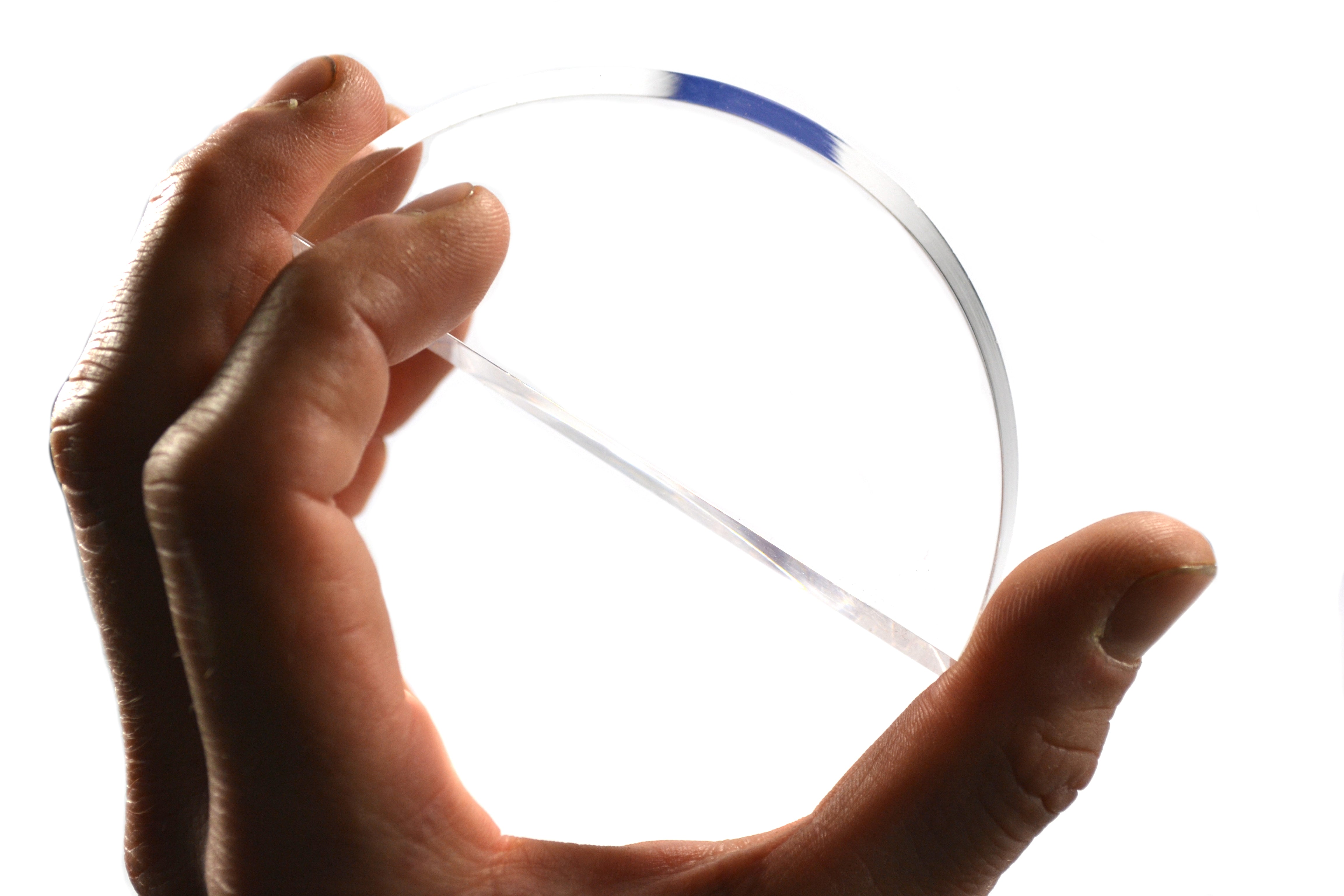 Semicircular Acrylic Block, 90 x 16mm