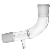 Bend Receiver Adapter with Vacuum Connection, 29/32 Socket and 29/32 Cone, Borosilicate Glass