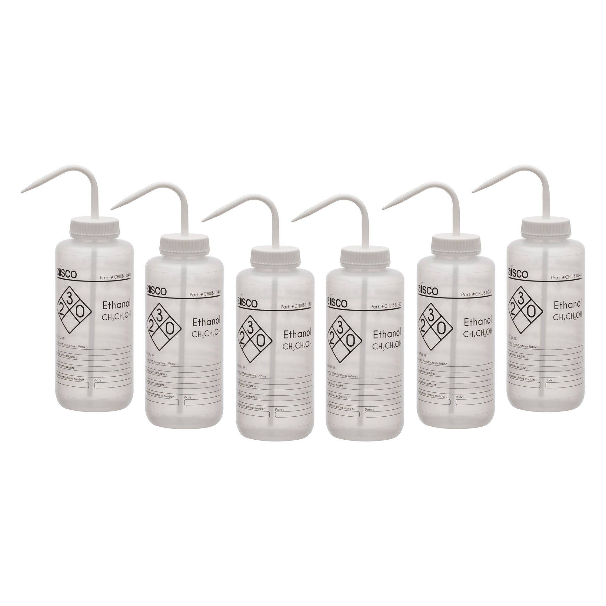Ethanol Wash Bottle, LDPE, 1-Color Label, 1000mL
