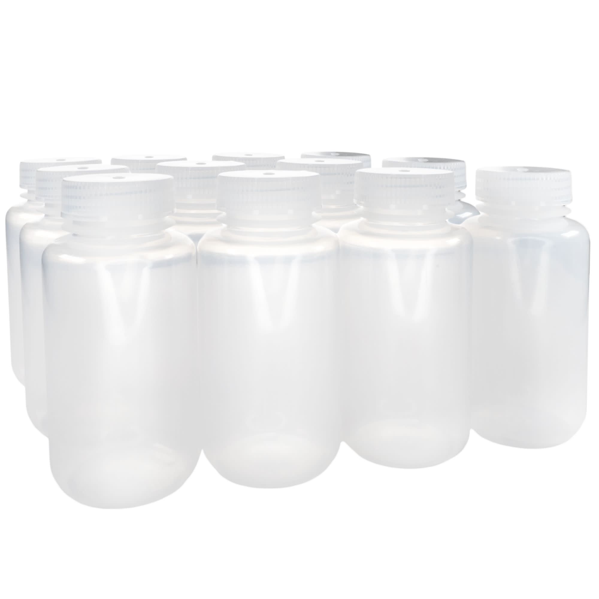 Wide Mouth Polypropylene Reagent Bottle, Autoclavable Non-Sterile, 12-Pack