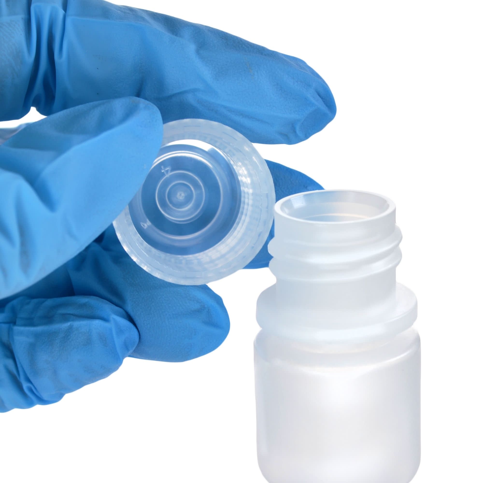 12-Pack Translucent Narrow Mouth LDPE Reagent Bottles with PP Caps, 8mL, -100 to 80°C