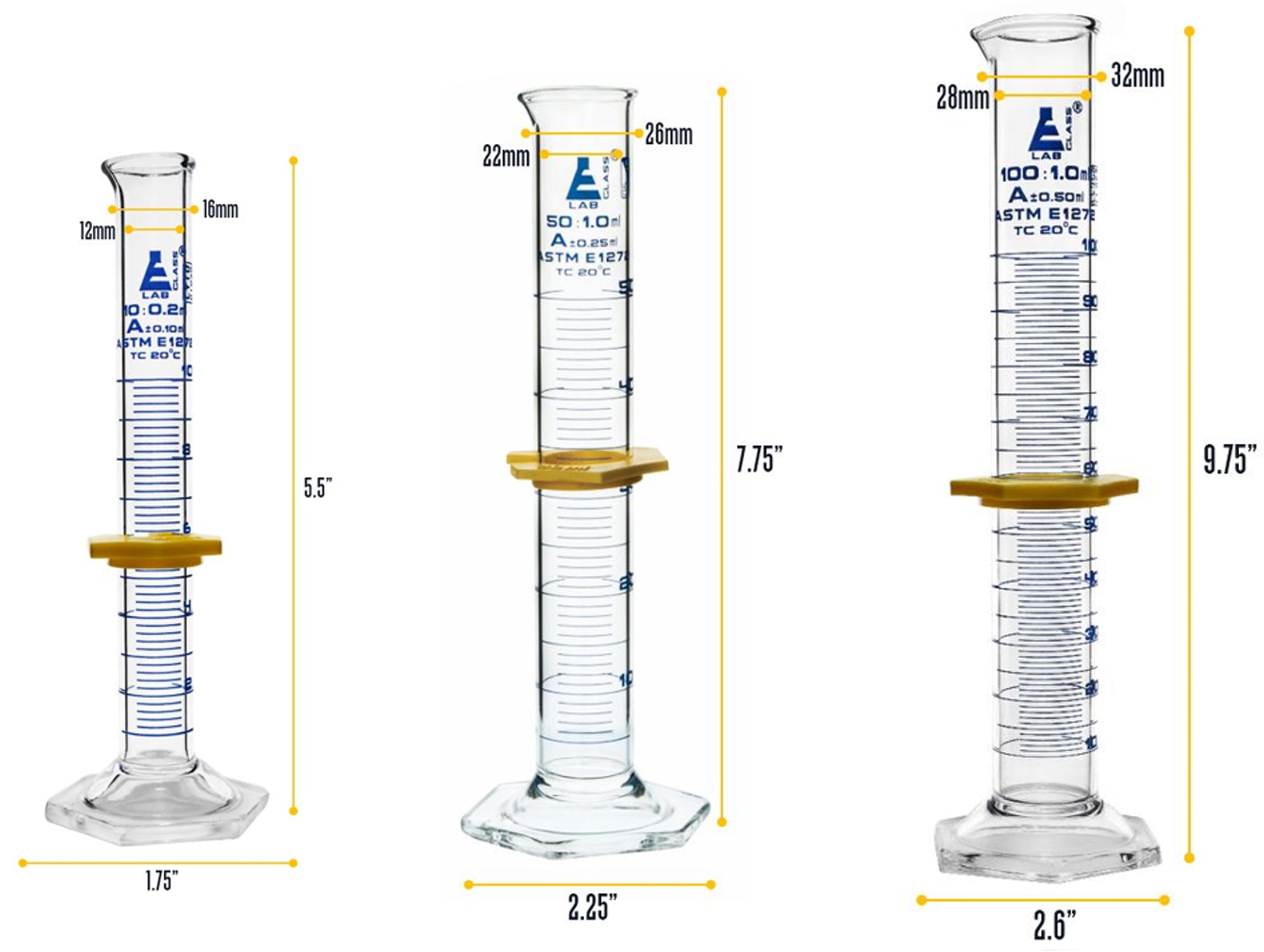 Laboratory Glassware Starter Set, 9-Piece Borosilicate Glass