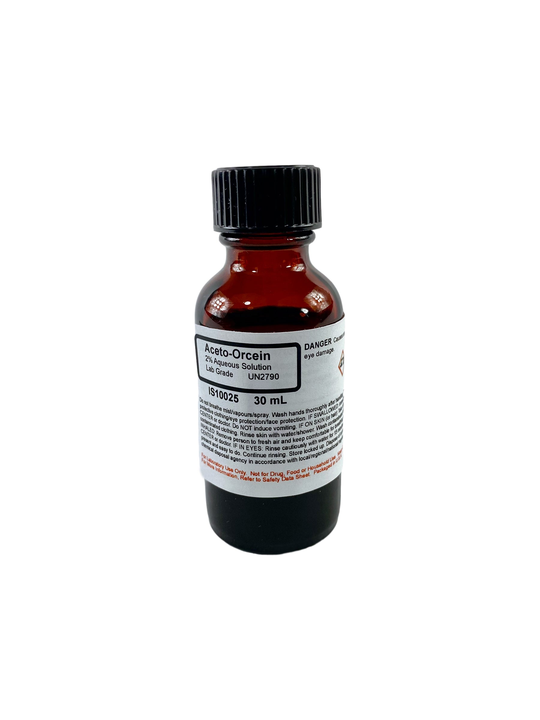 Laboratory Grade Aceto-Orcein Chromosome Biostain Solution, 2%, 30mL