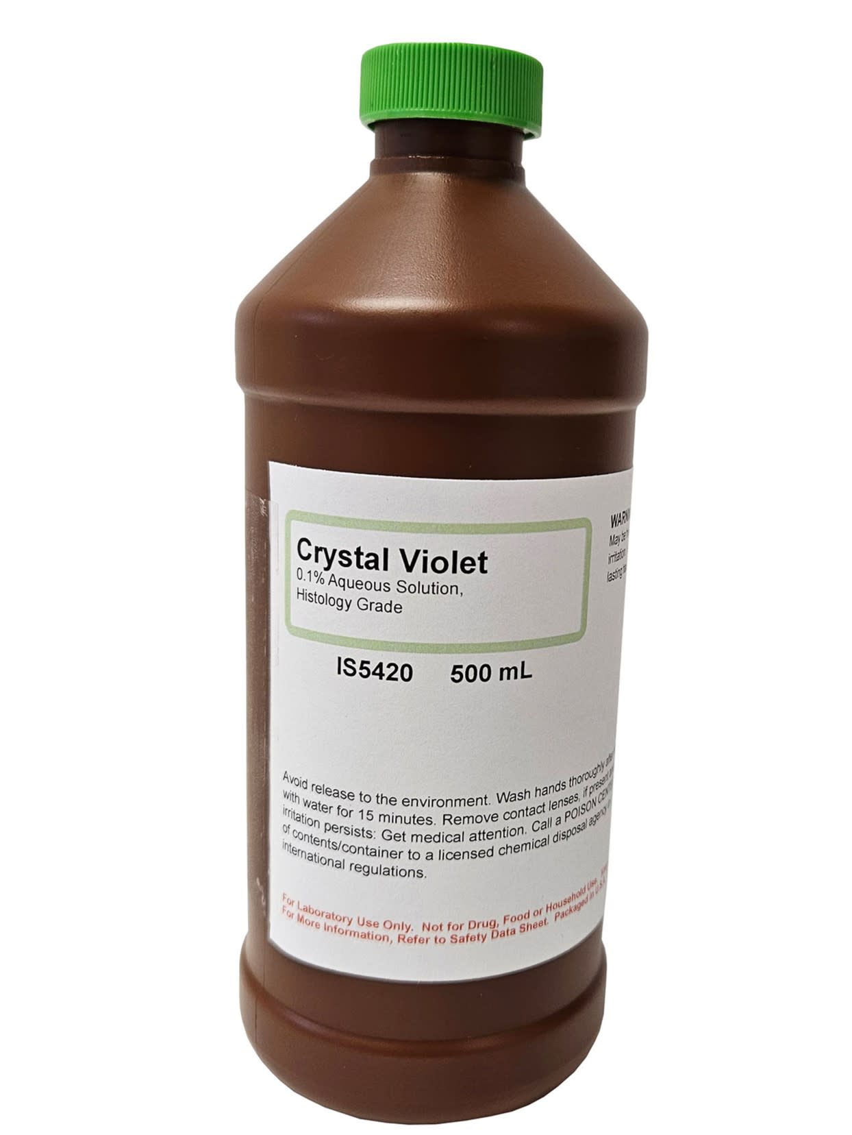 Crystal Violet, 0.1% Aqueous Solution, 500ml ?Çô Histology Grade for Cellular Staining and Microscopic Analysis
