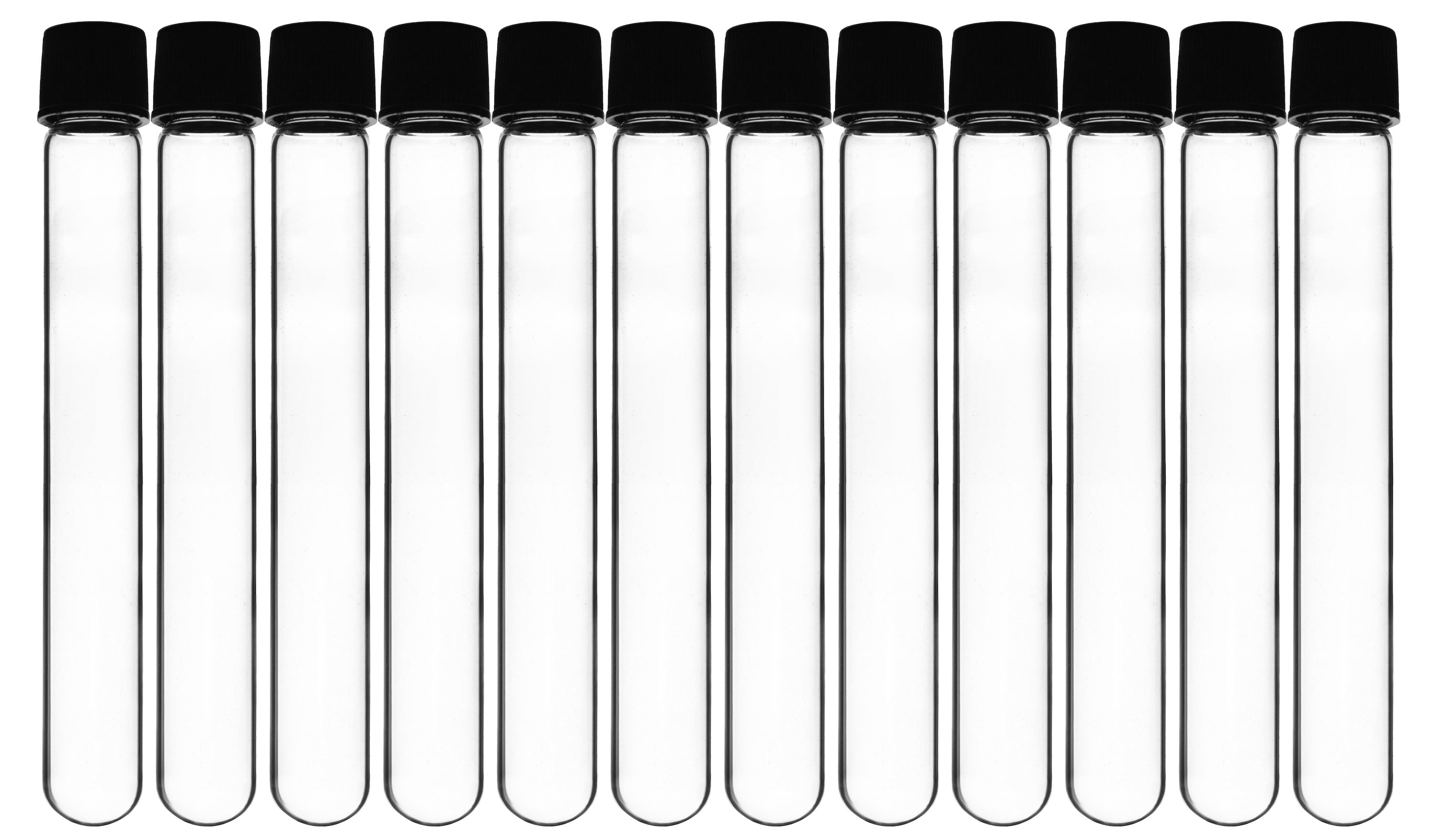 Round Bottom Borosilicate Glass Test Tube with Bakelite Screw Cap, 25mL