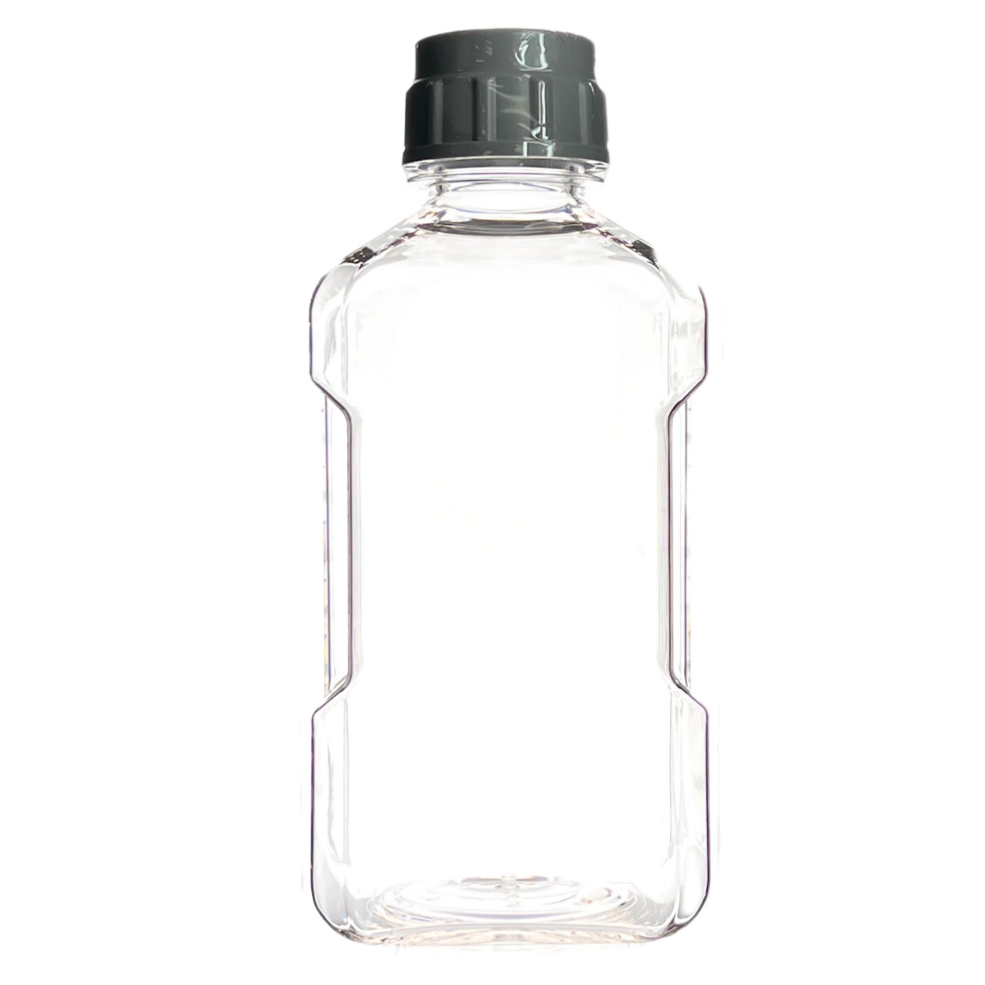 6-Pack Non-Sterile Square PETG Media Bottles with HDPE Caps, 2L